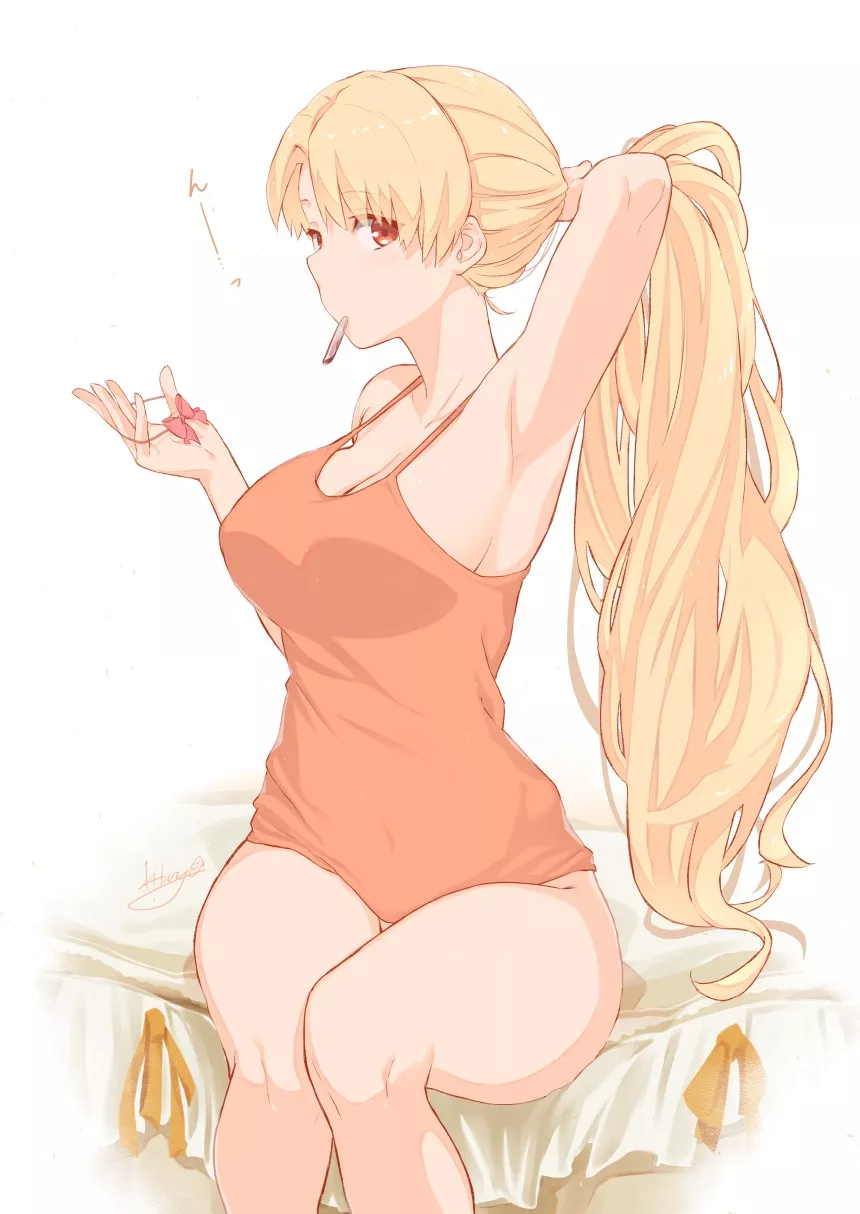 Ereshkigal Tying her hair ( Fate/GO