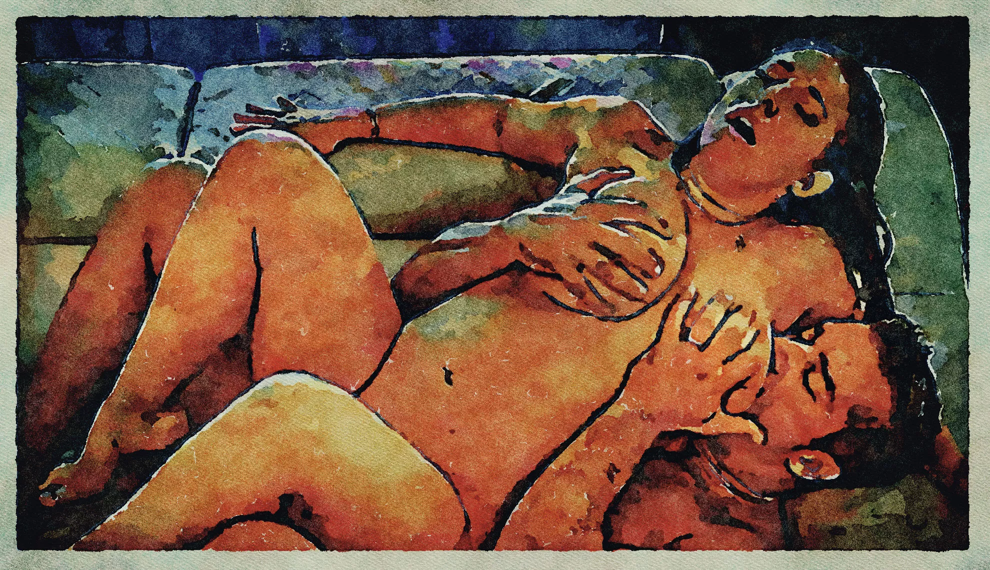 Erotic Digital Watercolor - 14