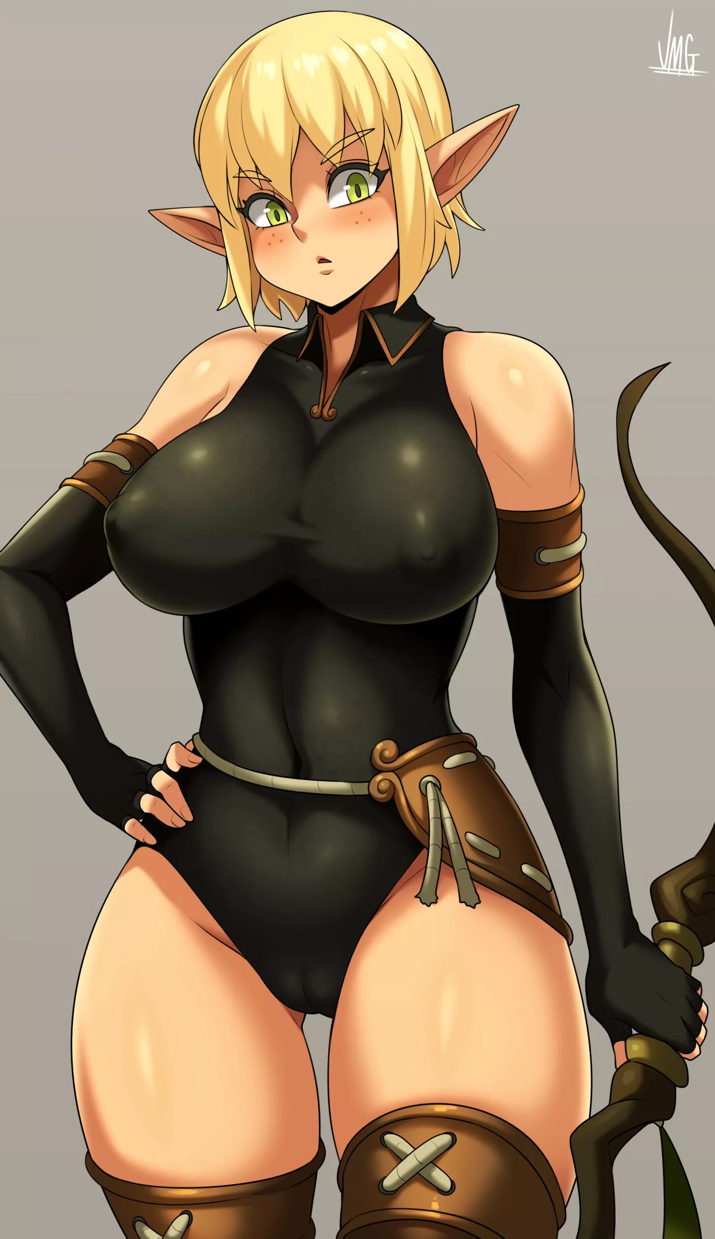 Evangelyne Black Leotard (JMG) [Wakfu] (X-post from r/animebodysuits )