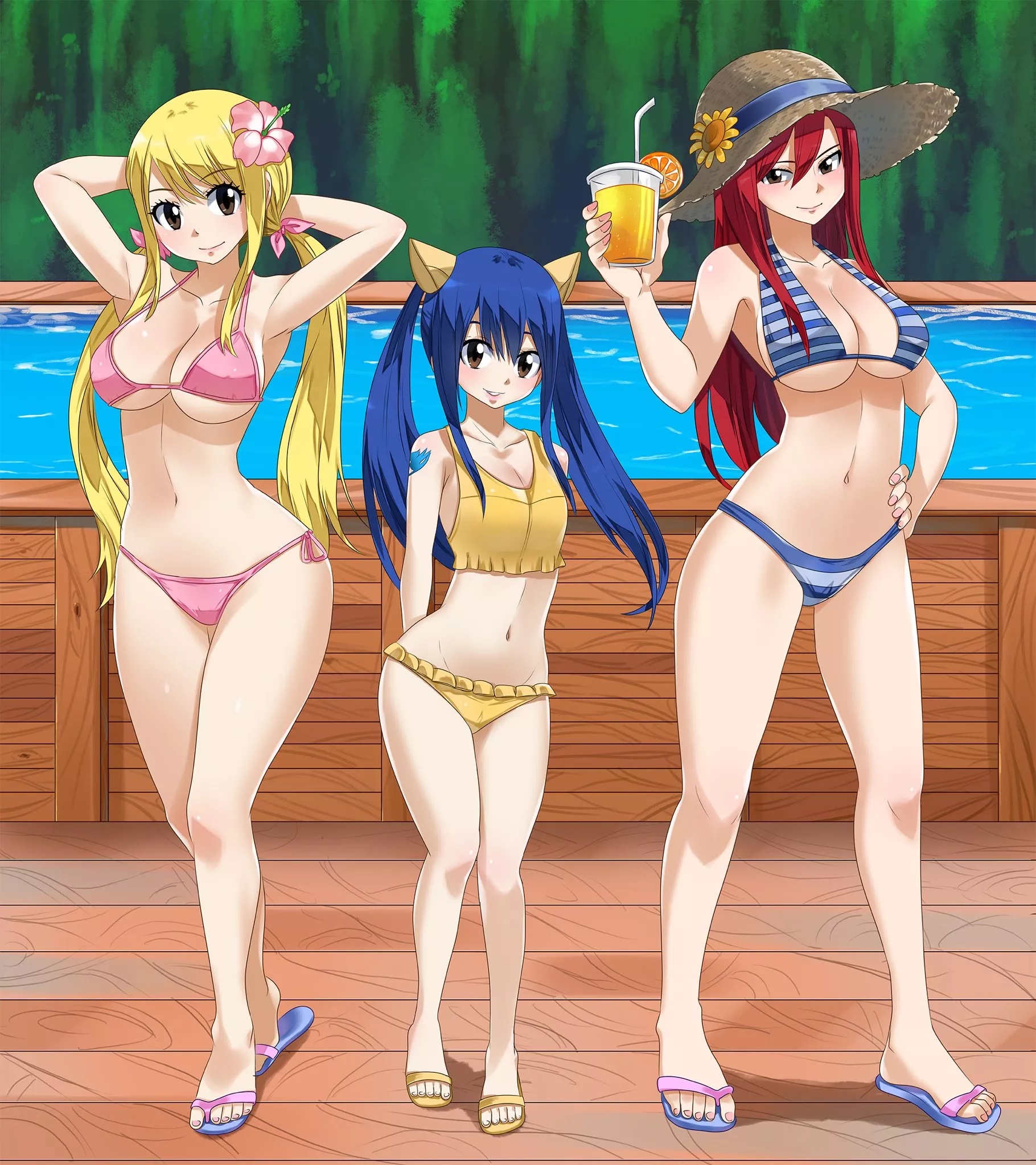 fairy tails best girls during summer (Gaston18).