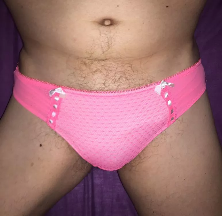 Feeling sexy in pink panties