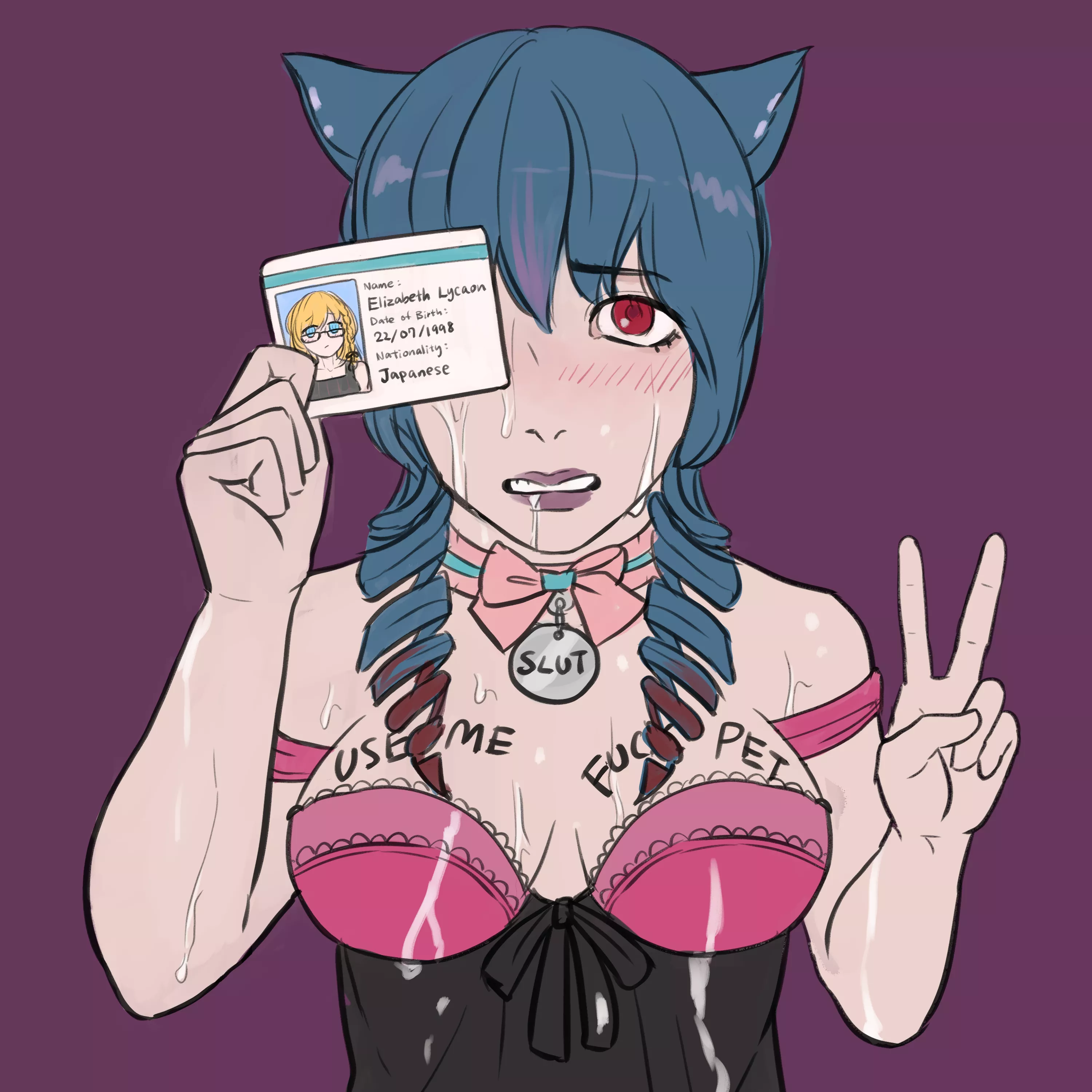 Female cat girl corrupted