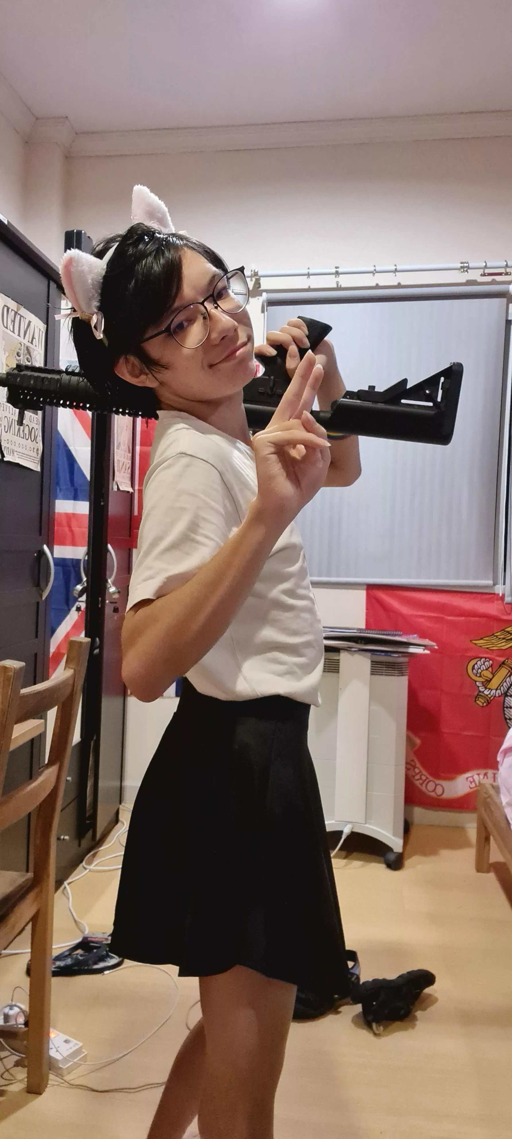 Femboy with gun☺☺