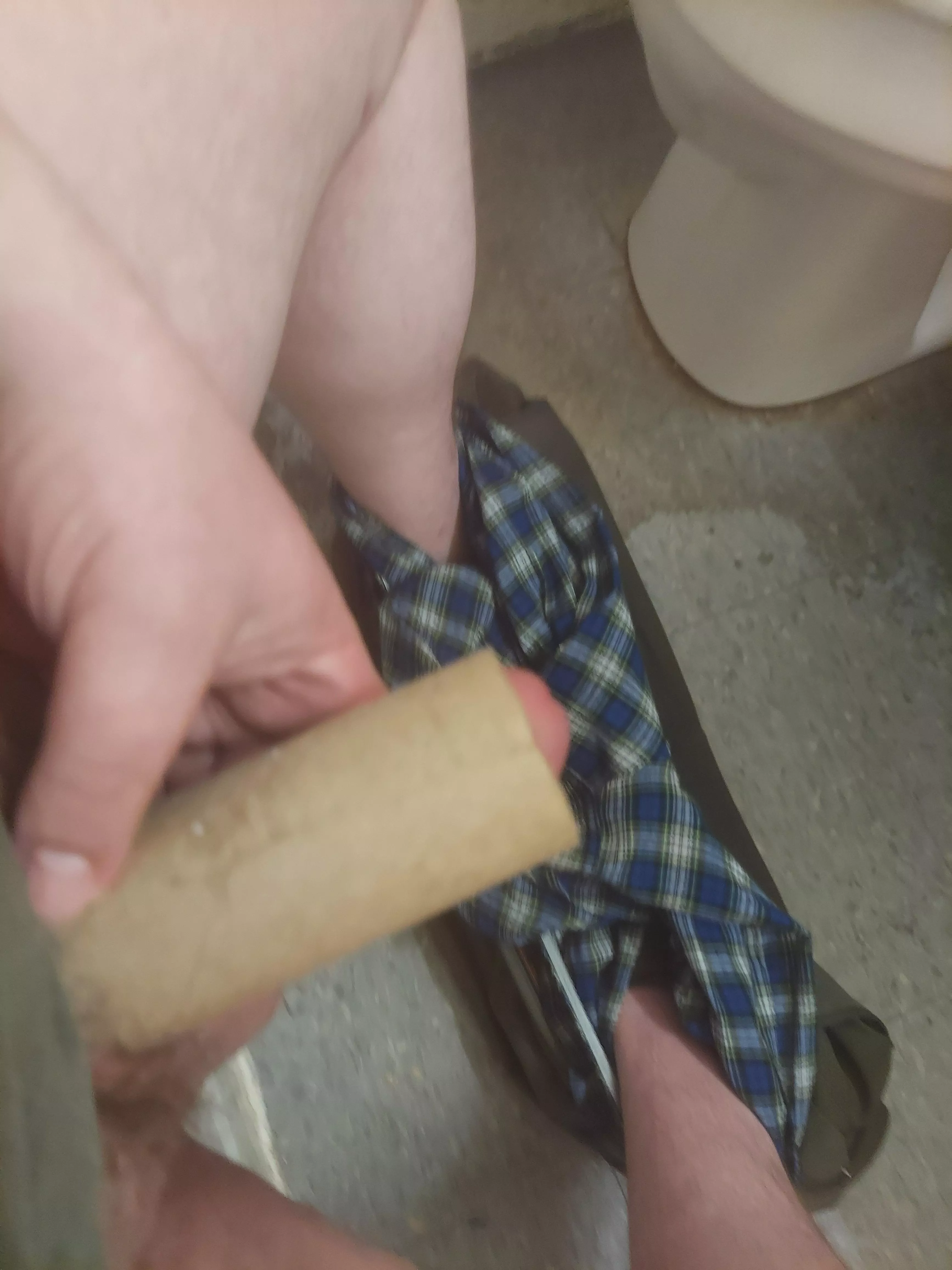 Finally got around to doing the toilet paper roll challenge (fully hard)