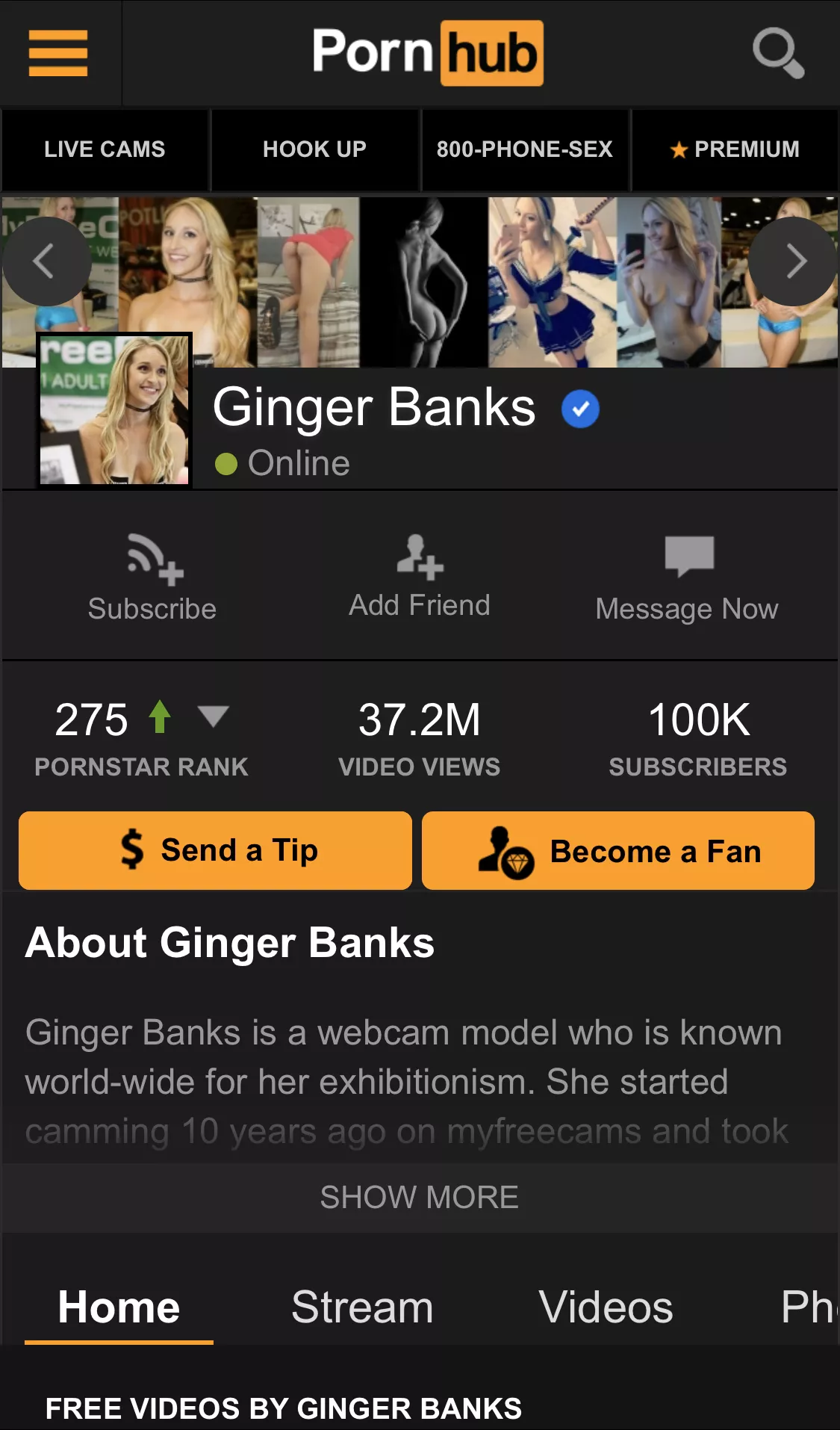 Finally hit 100k subscribers on pornhub!! Thank you to everyone whoâ€™s a subscriber :)