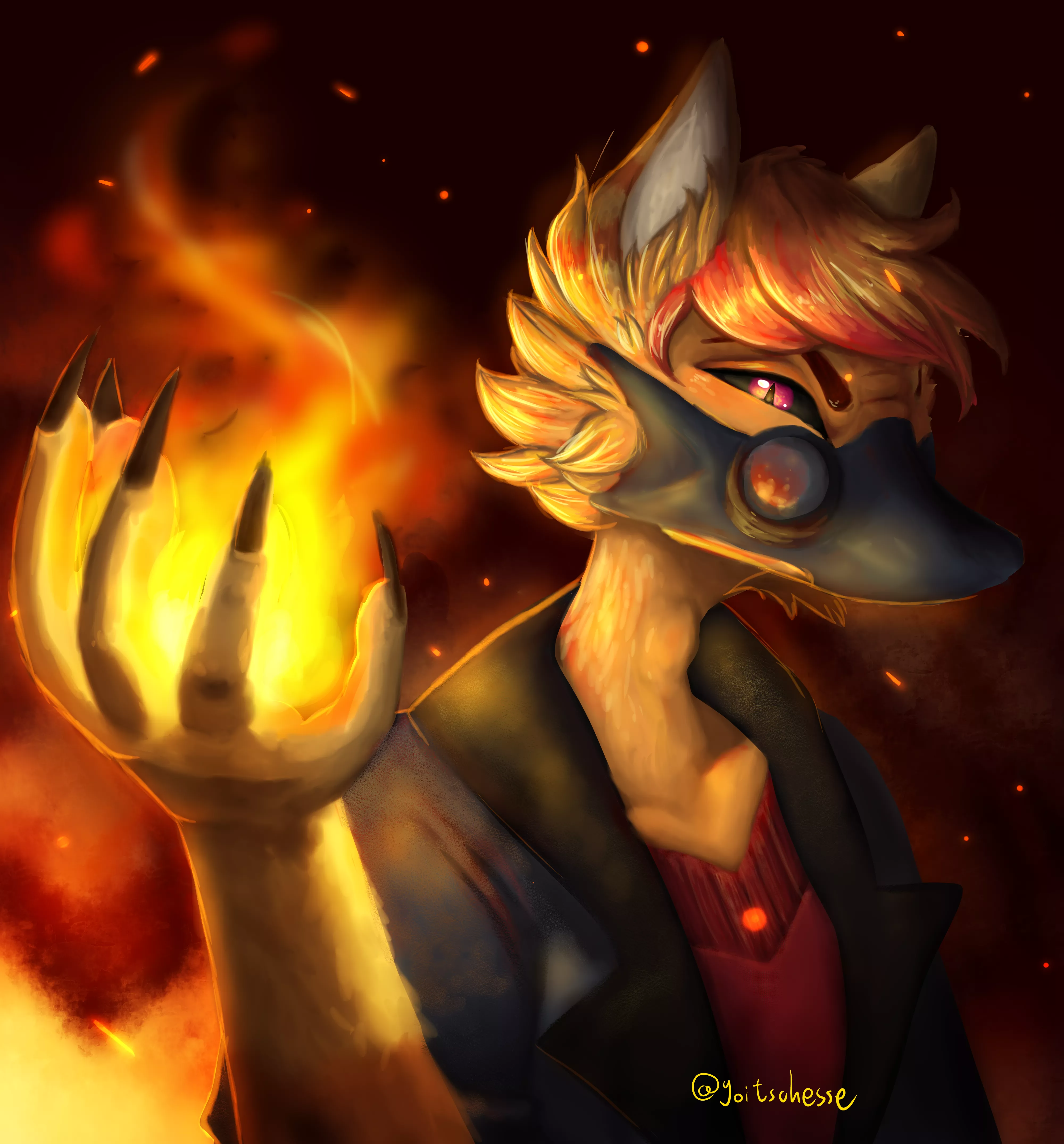 Fire. (commission for scidog33, art by me!)