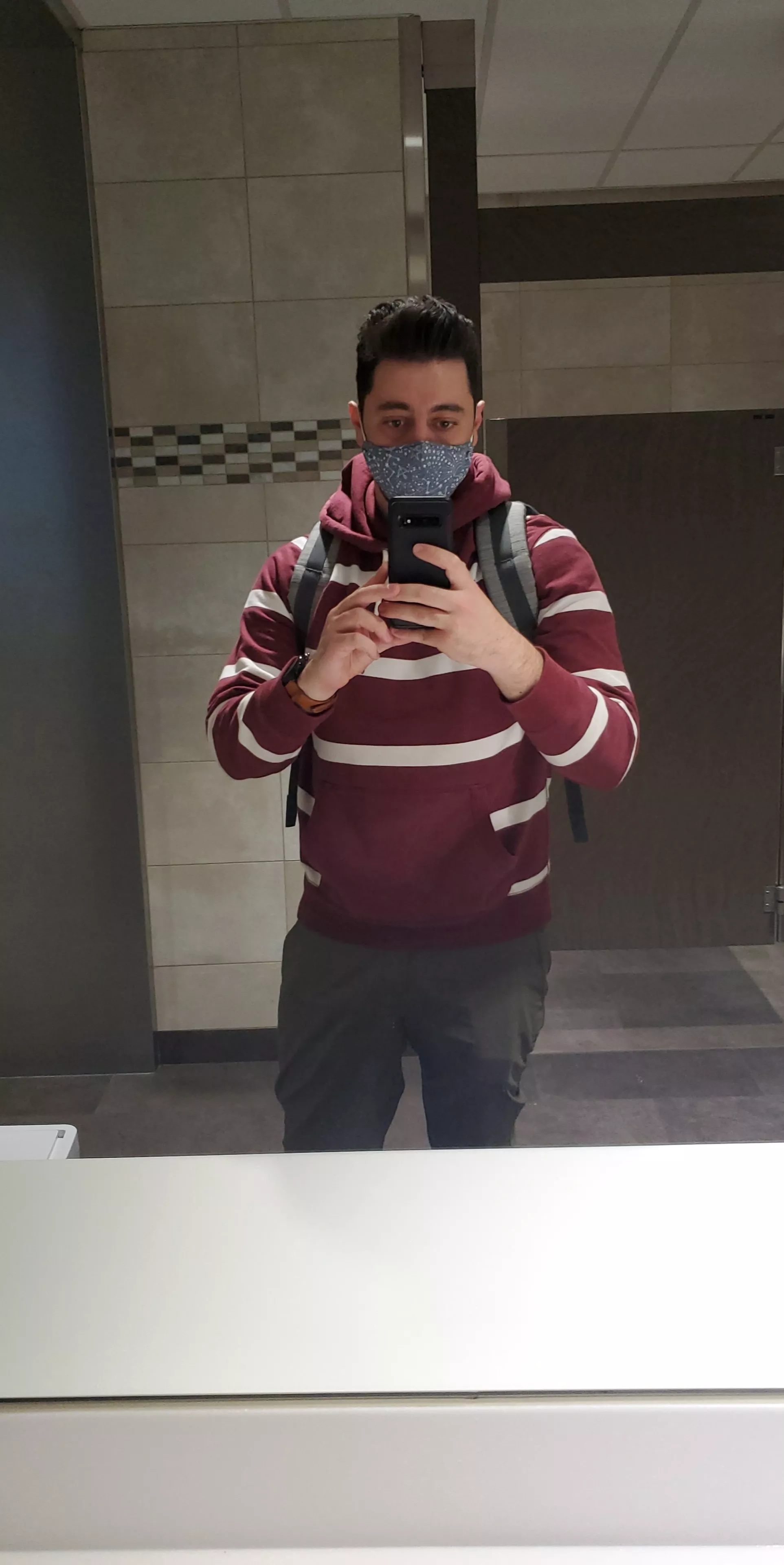 First flight in over 2 years..obligatory bathroom selfie. Wish me luck