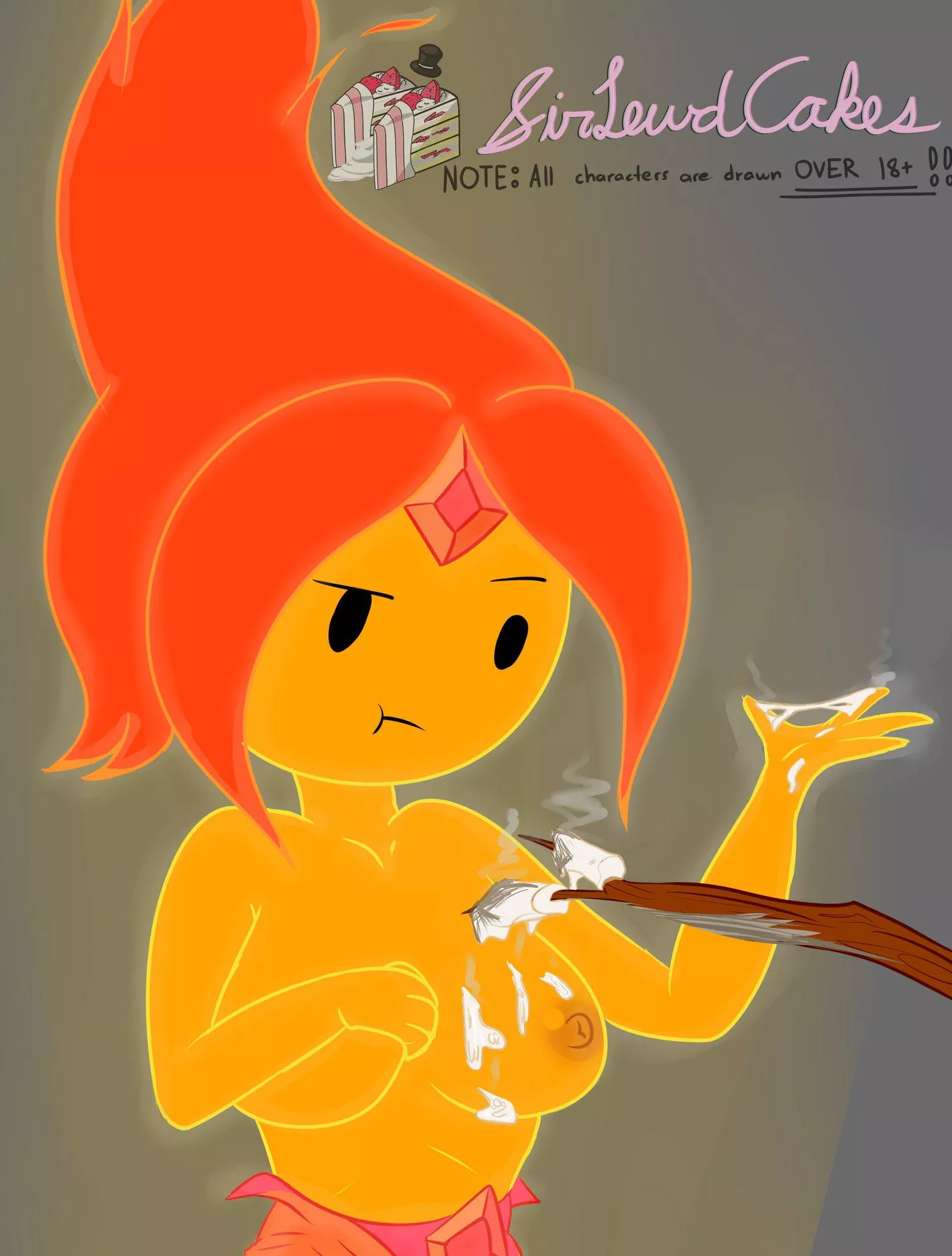 Flame Princess seems to find this odd...(SirLewdCakes)