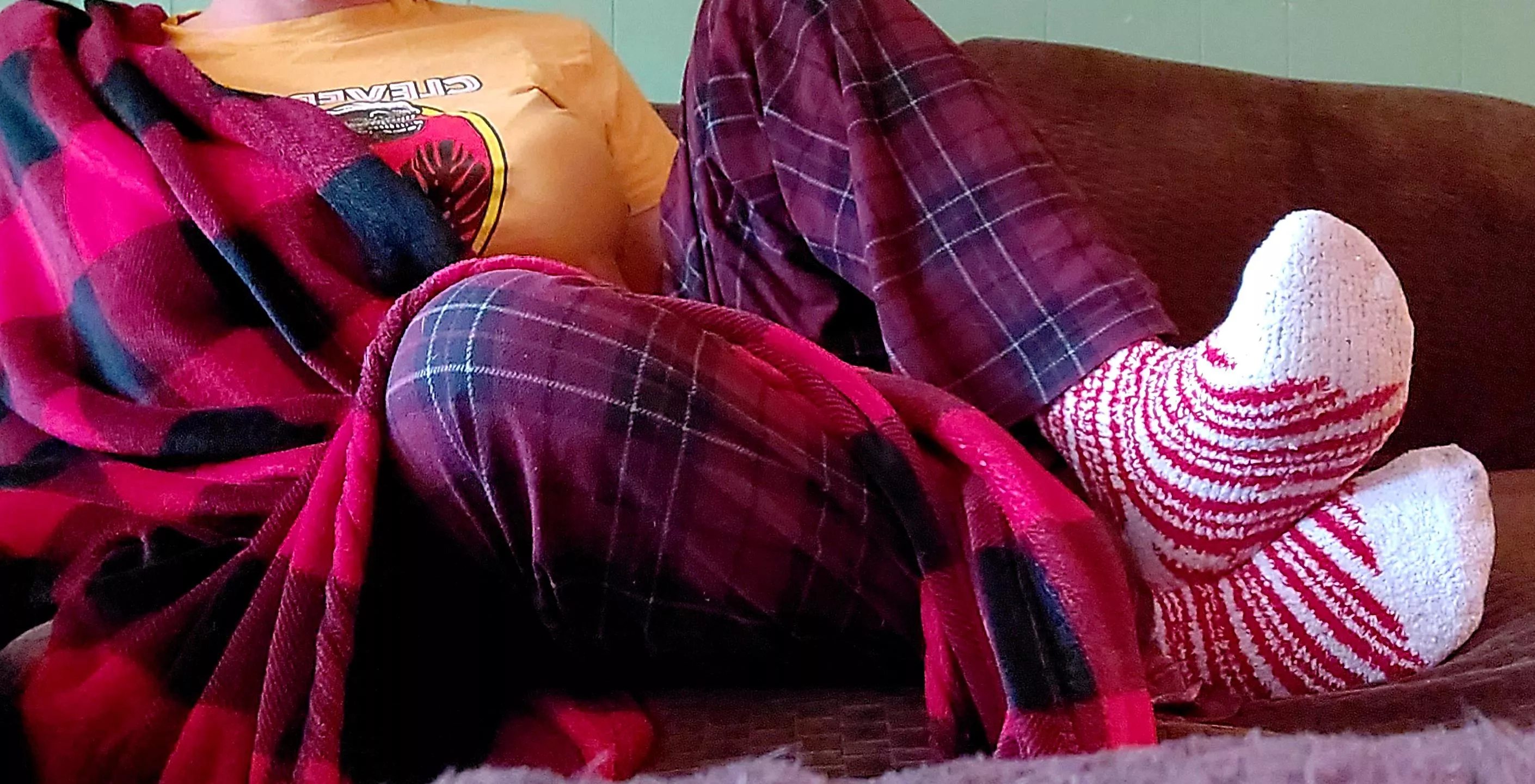 Flannel and fuzzy socks on a rainy day. Now I just need someone to cuddle at my feet