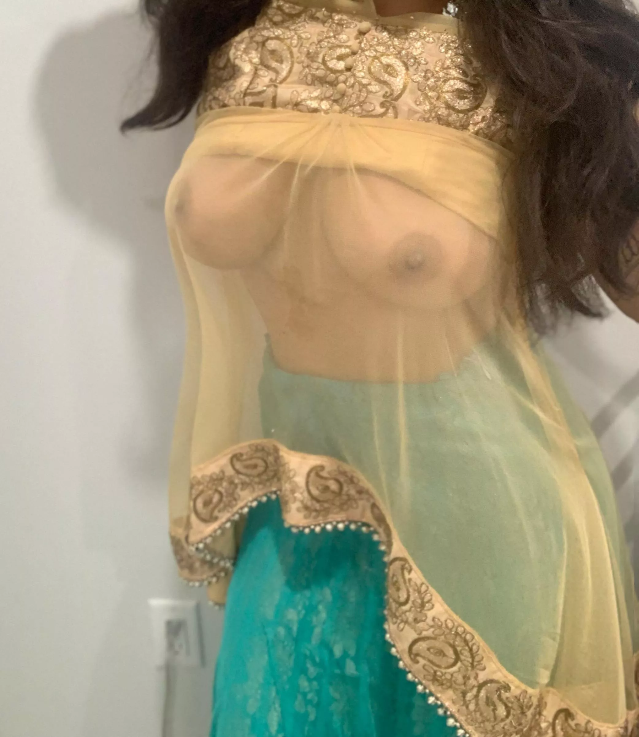 Flashing my tits in my sexy Indian outfit is WAY more fun than when I wear regular clothes ðŸ˜œ