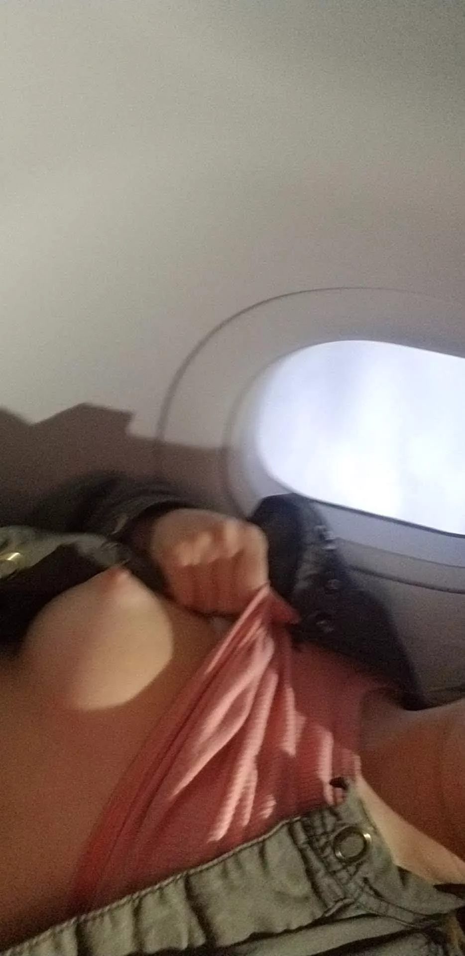 Flashing on a public airplane ðŸ¥°