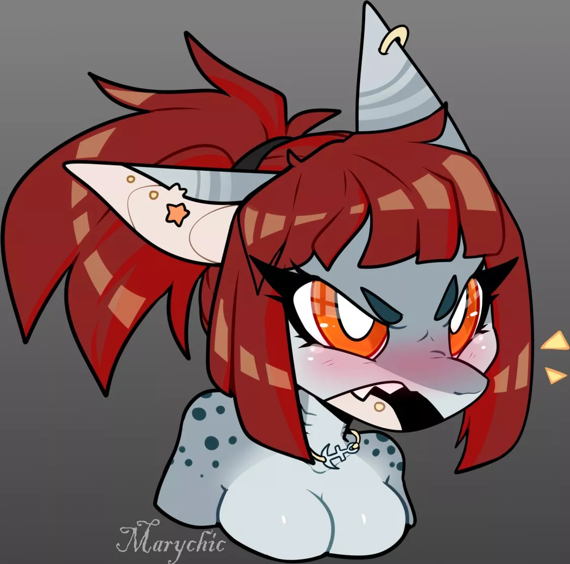 flat icon commission I made of a shark female character, hope ya like it! (Art made by Marychic3908)