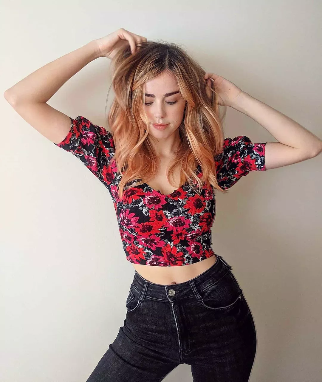 Floral top.