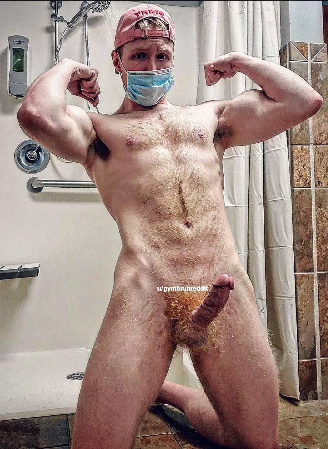 Follow me into the gym showers and wrap your lips around my cock boy.