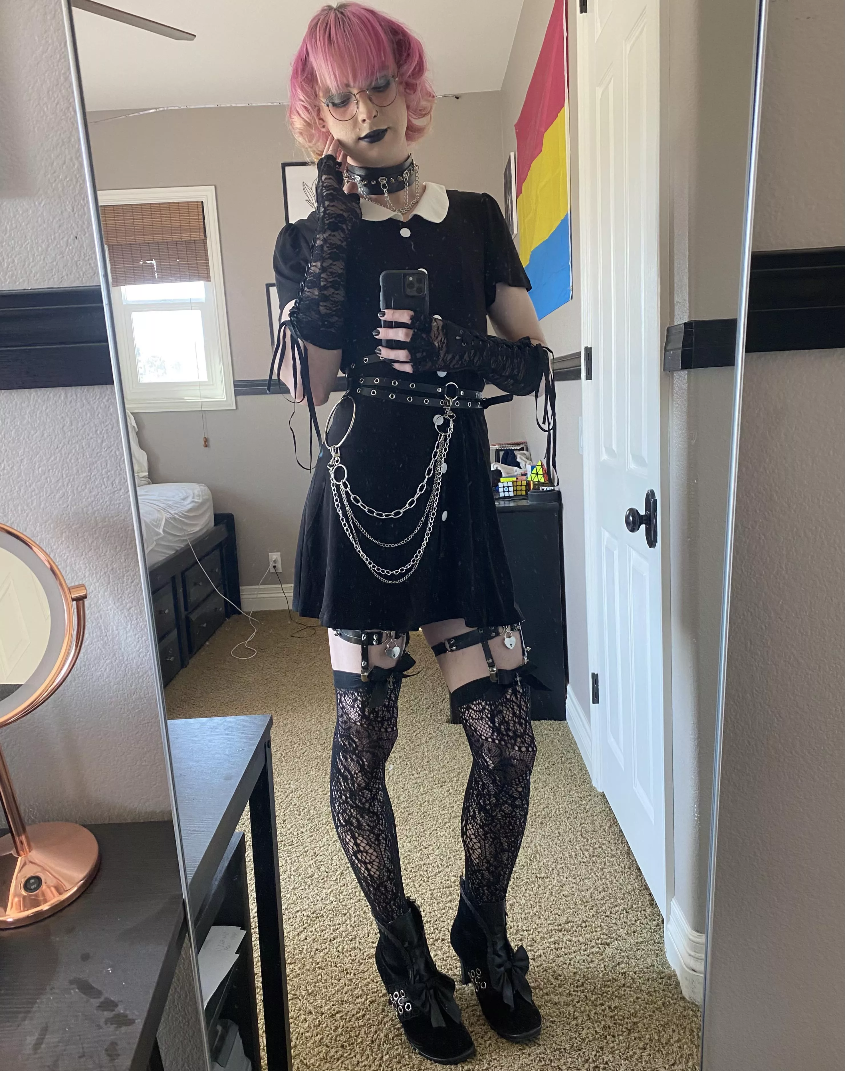 Found a new way to style one of my first dresses ðŸ–¤