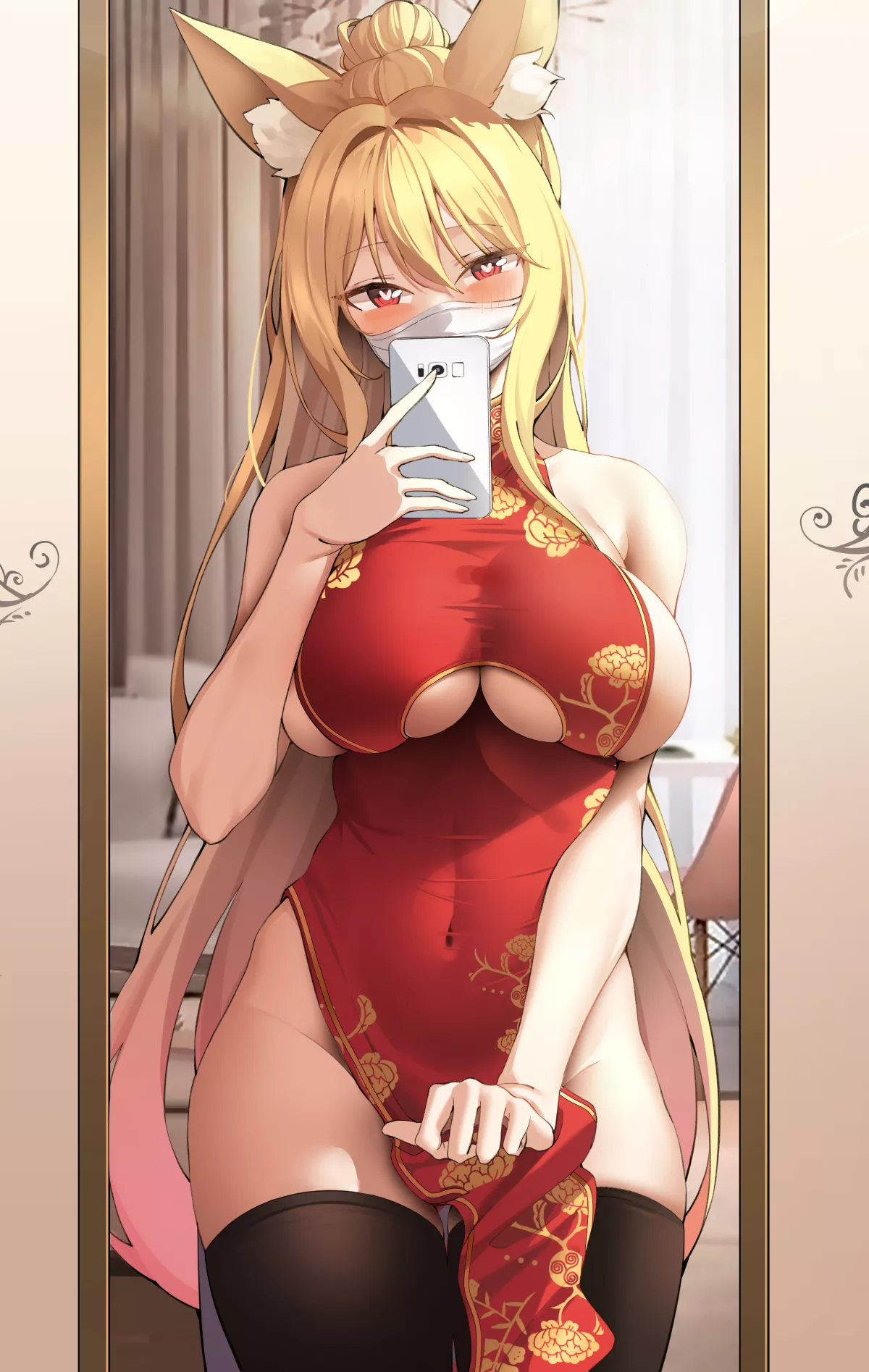 Fox Girl in China Dress [oirginal]