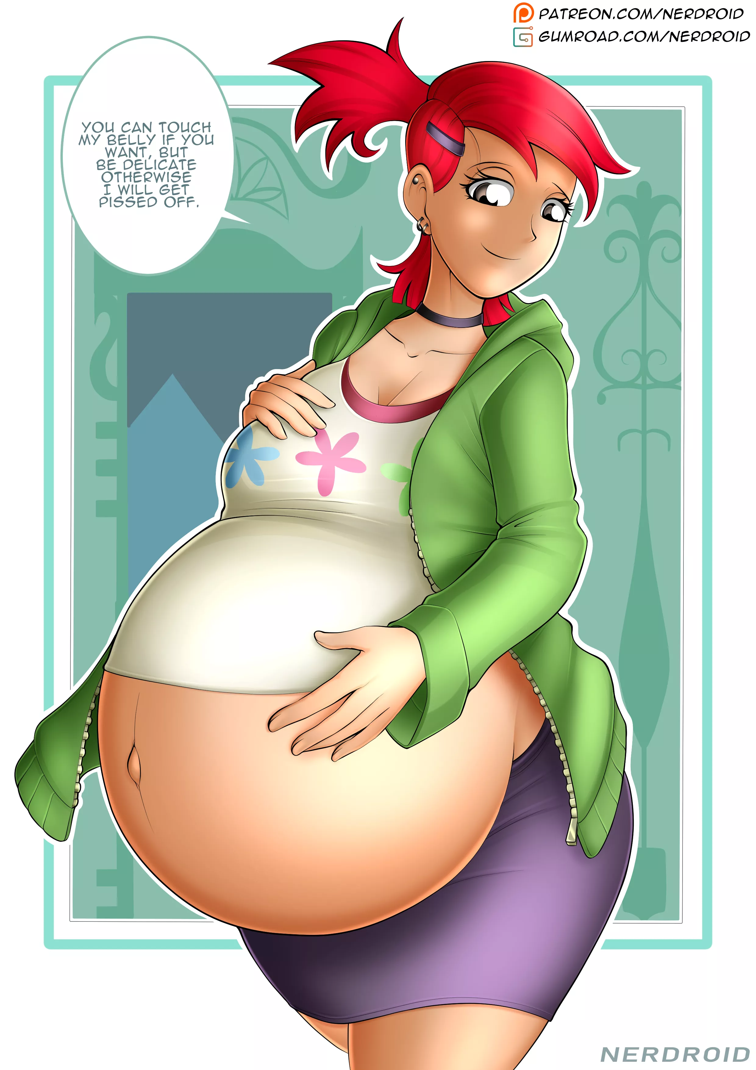 Frankie Foster pregnant - Art by me(NerDroid)