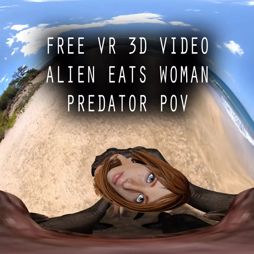 (FREE) VR Animation: Rancor Eats Beach Girl (?/Rancor)(F/Human)(Soft)(Oral)(submissive)(nsfw)(OC: WormsignVore Animations)