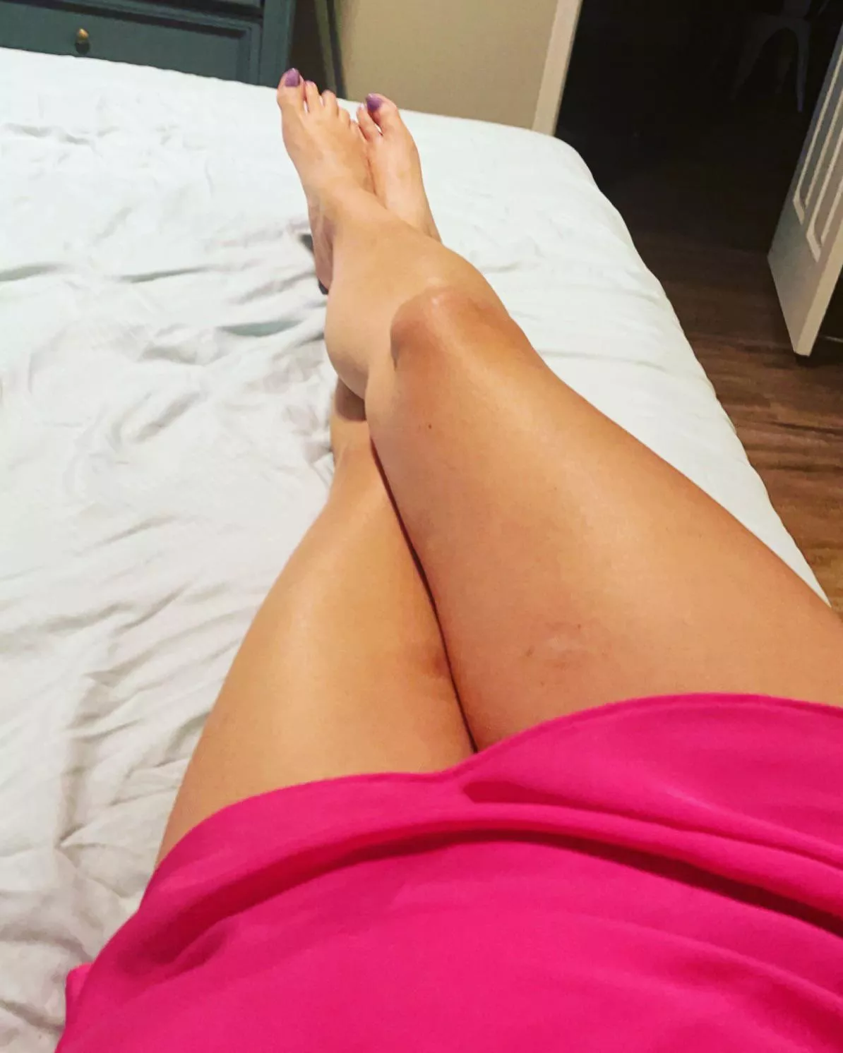 Freshly waxed sun kissed legs