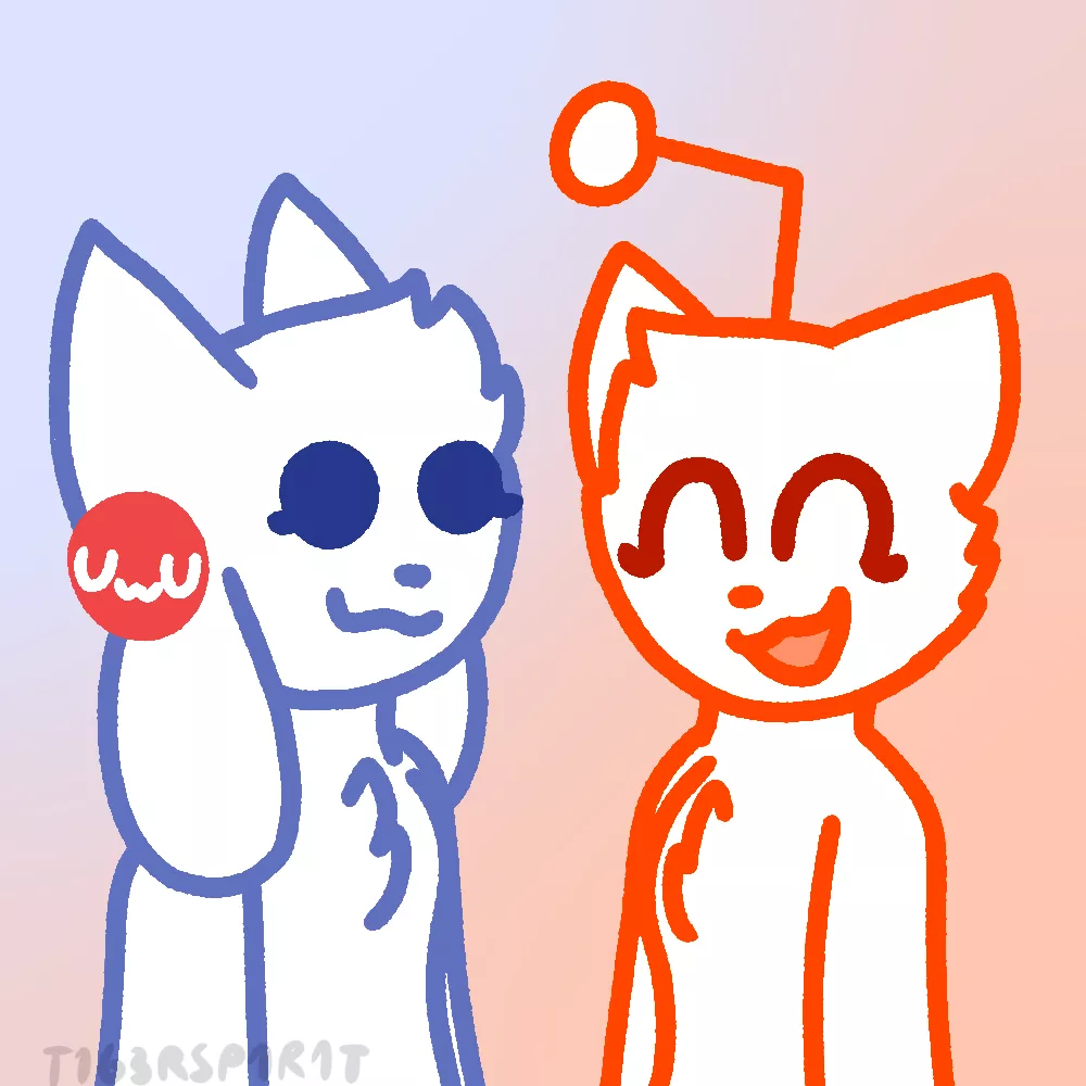 Furry Discord + Reddit (art by me)