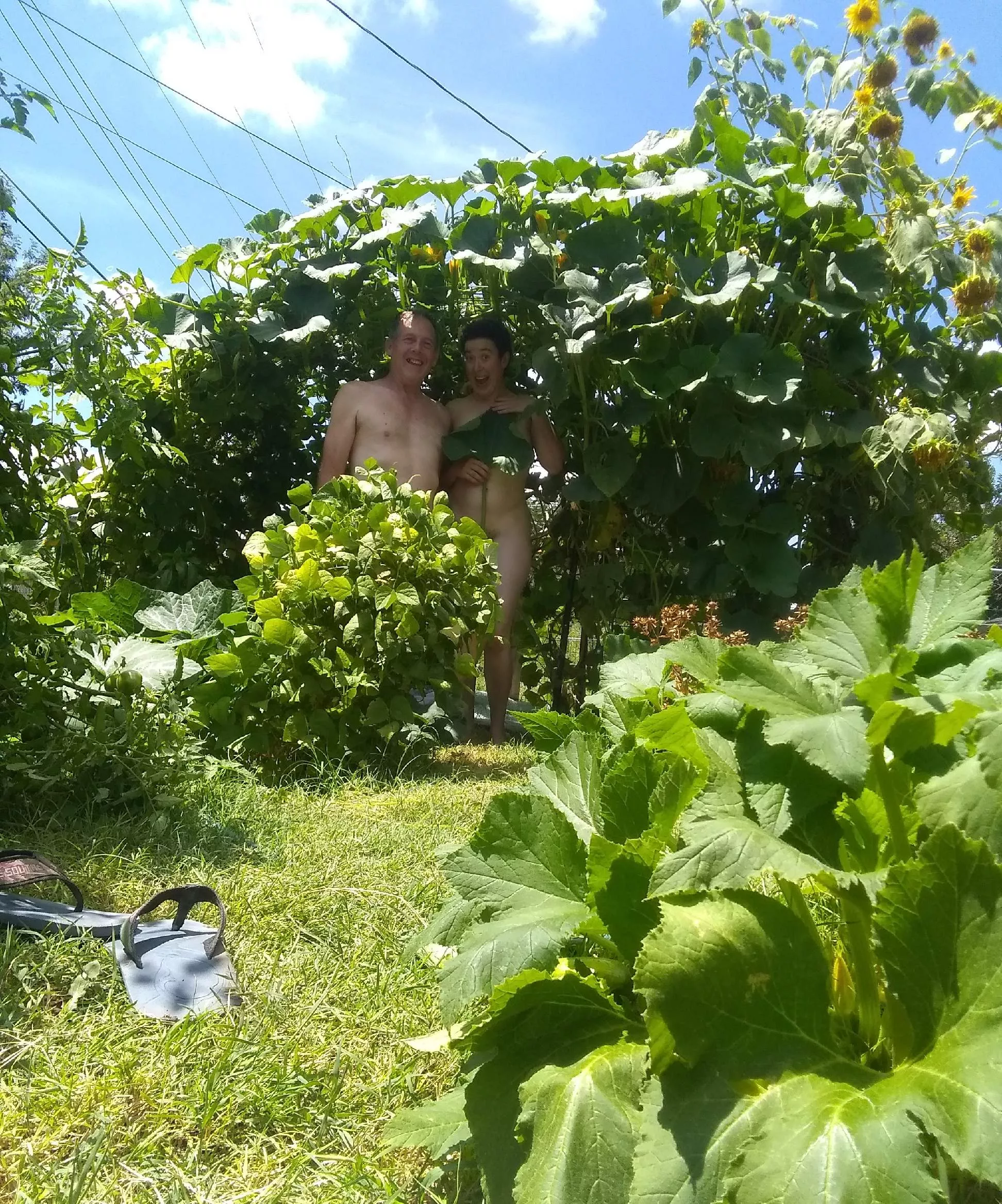 Gardening in the buff... Grab a hoe and jump in!