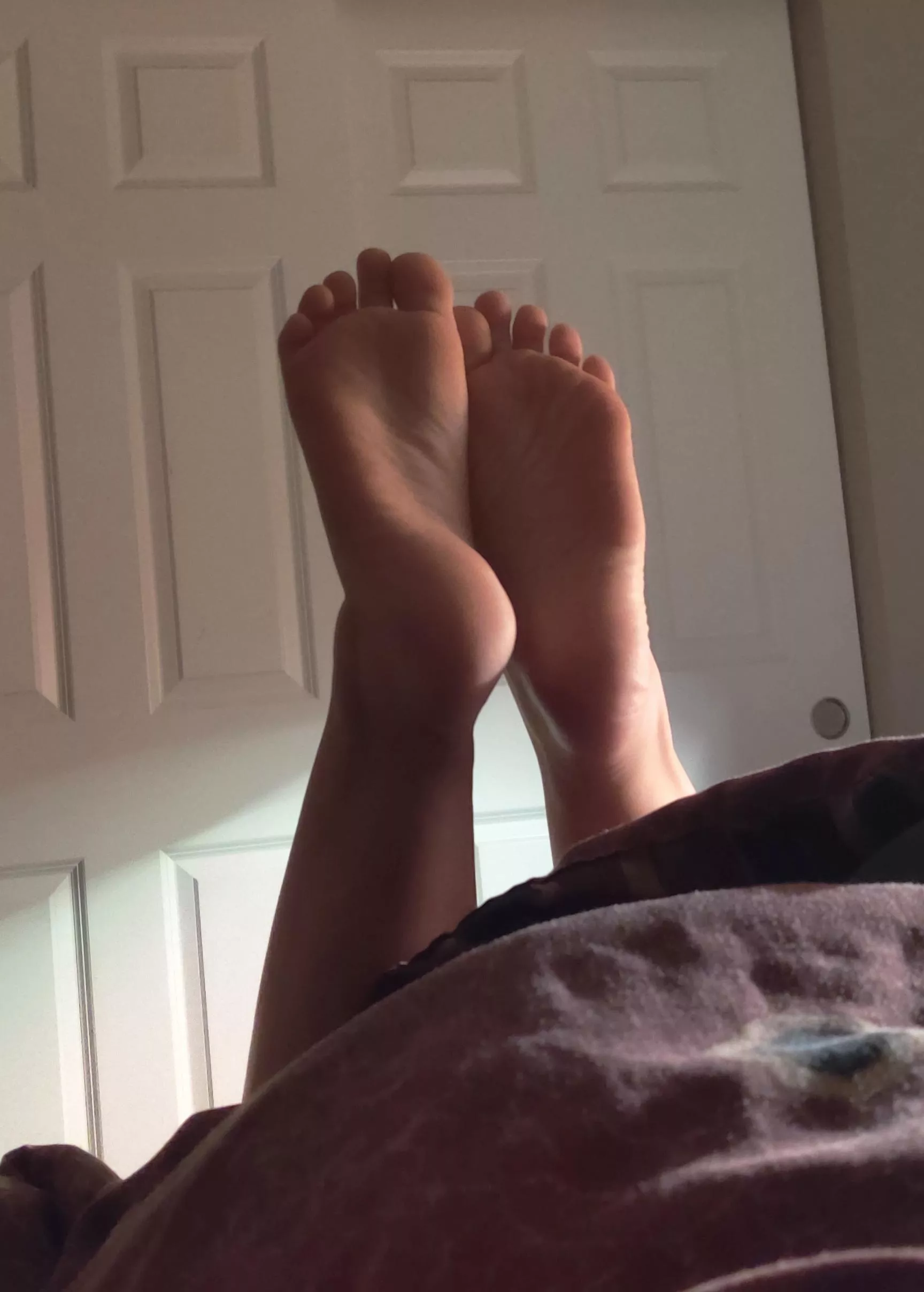 Getting ready for bed. Who will kiss my toes goodnight?