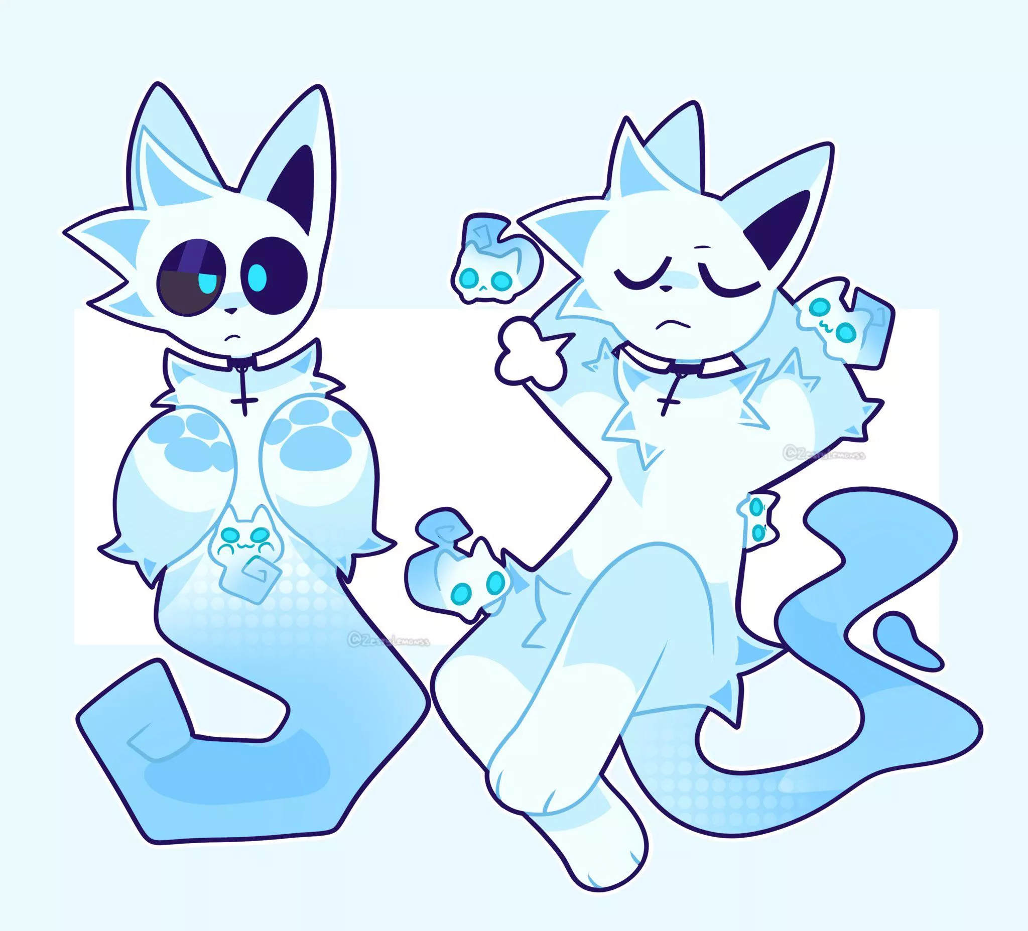 ghost cat 👻🐱 [ art by me @zestylemonss on twitter ]