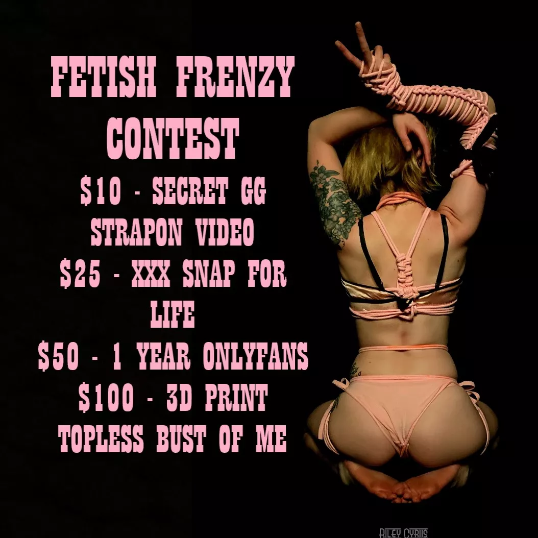 Gimme some votes in the Fetish Frenzy Contest @manyvids and get those sweet prizes! My new 3D printed bust is SO COOL ðŸ¥°