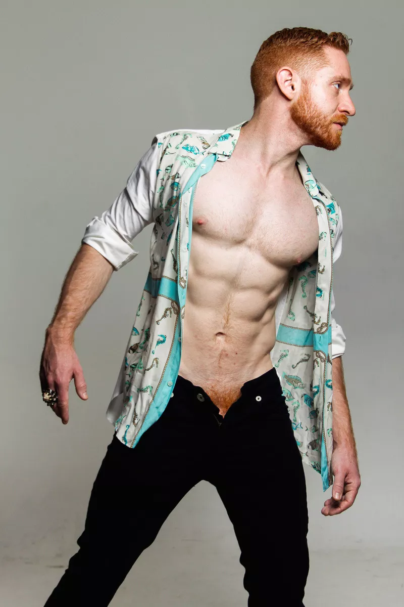 Ginger showing his chest