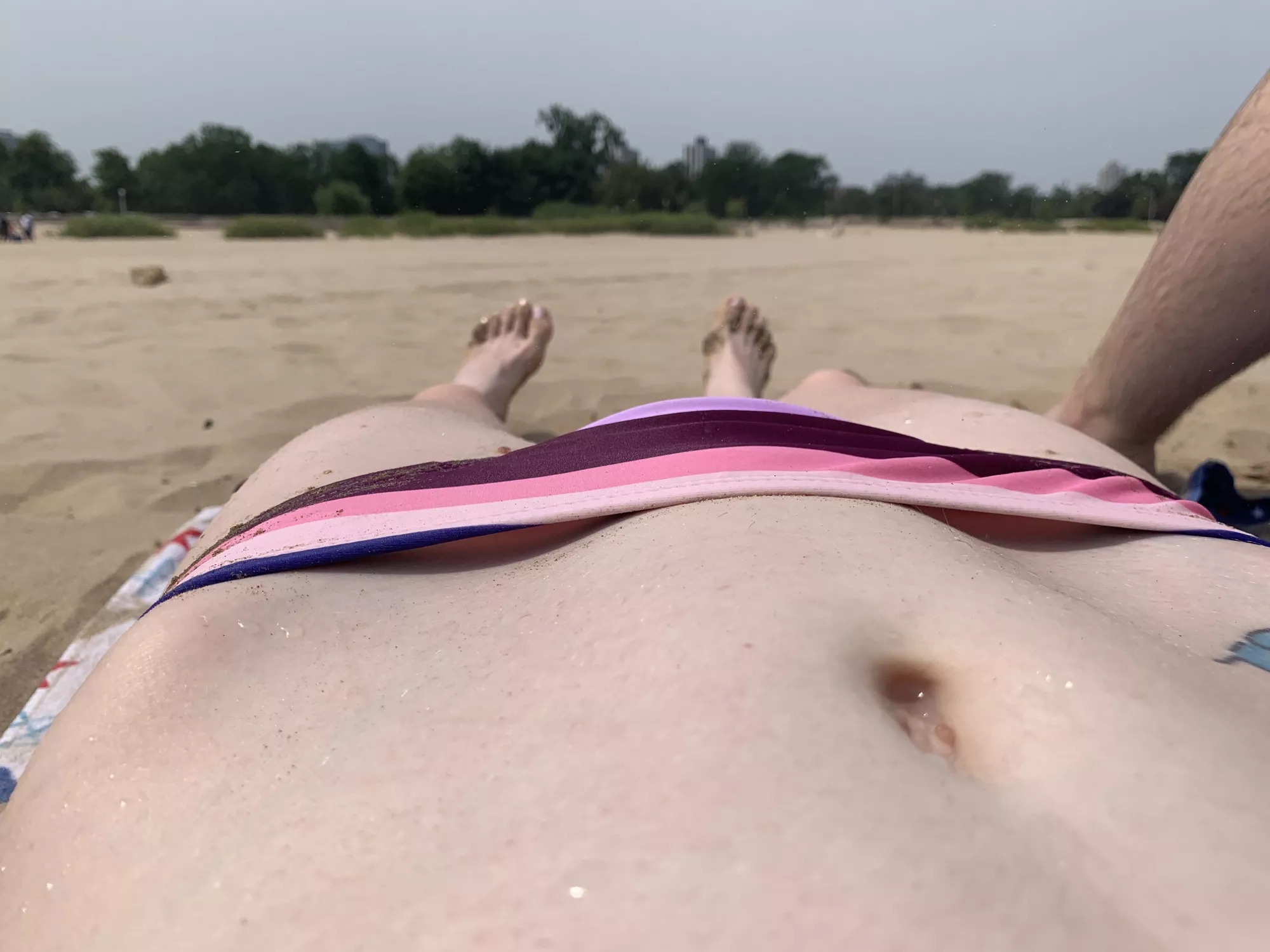 Girlfriend looking for ratings on her bikini bridge