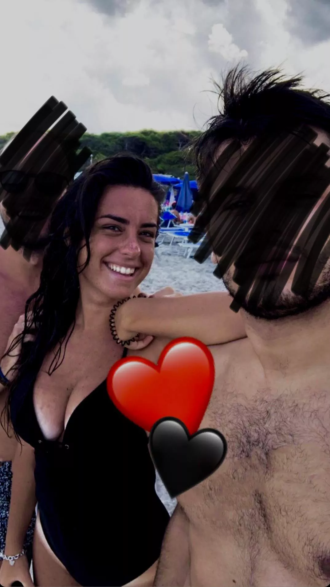 girlfriend seems happy while with her friends with benefits on vacation