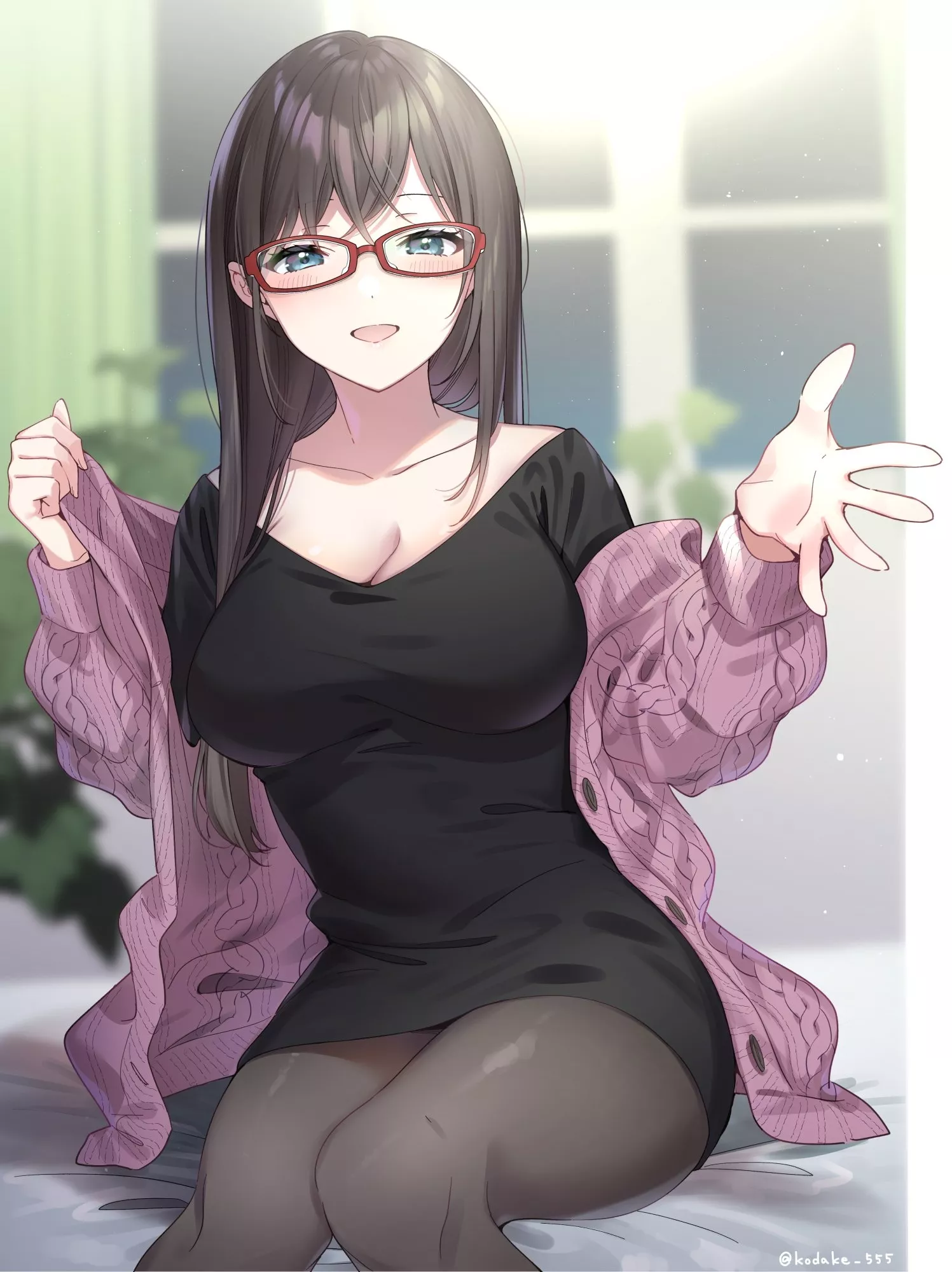 Glasses, Sweater, & Tights