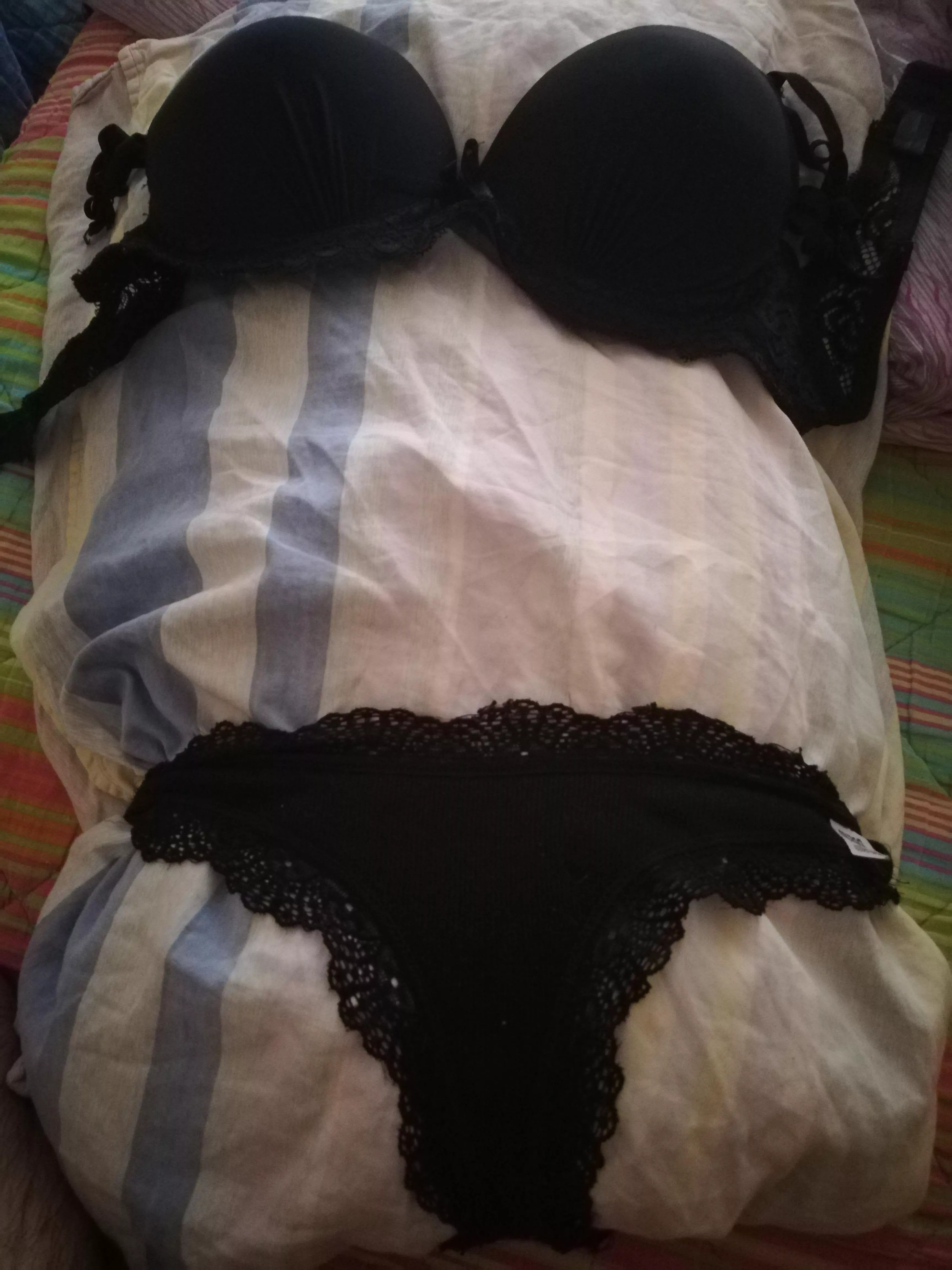 Going to cum on my sisters thong, bra and pillow so she can wear my cum on her face, cunt and her big boobies.