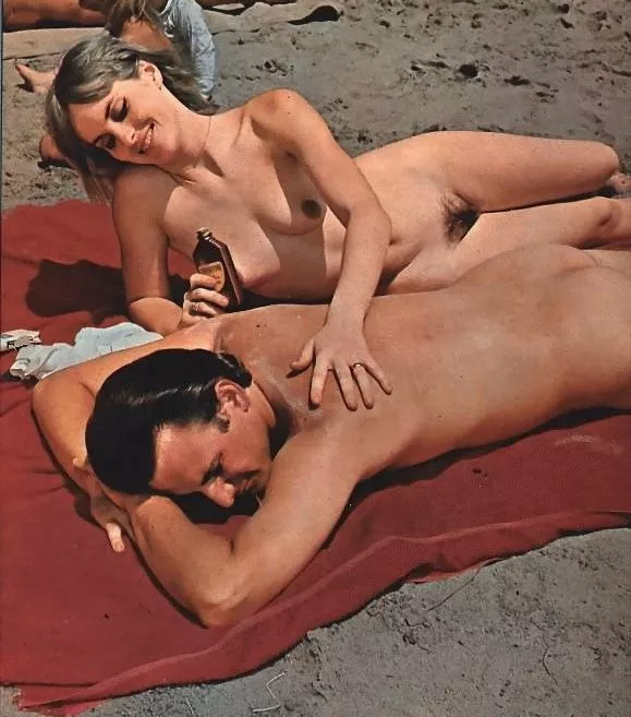 Going to the beach with someone is great when you need sunlotion applied in hard-to-reach spots.