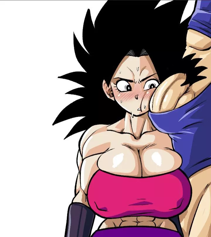 Goku slapping his Huge Cock on Caulifla's Face (Twitter:@Pseudo)