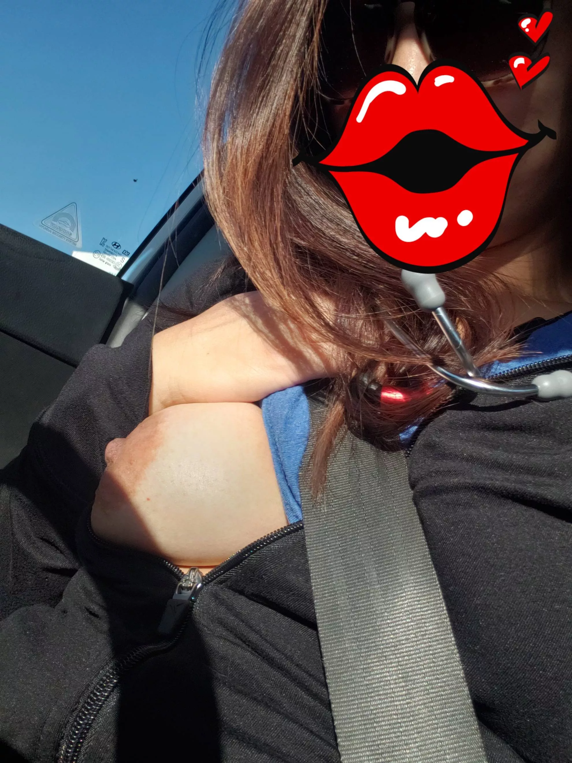 Got caught at a train crossing on the way to work...hope I made the wait more [f]un for the guy in the truck next to me ðŸ˜€