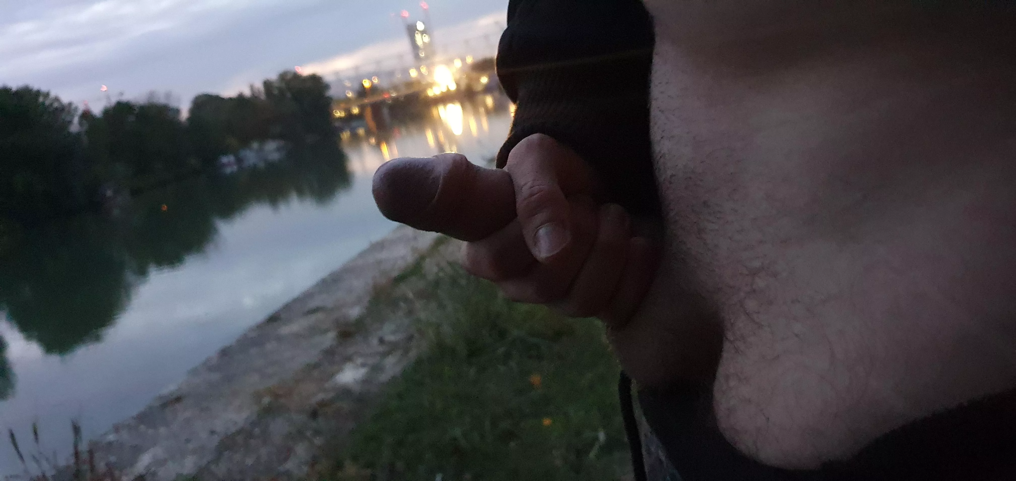 Got hard on the riverside