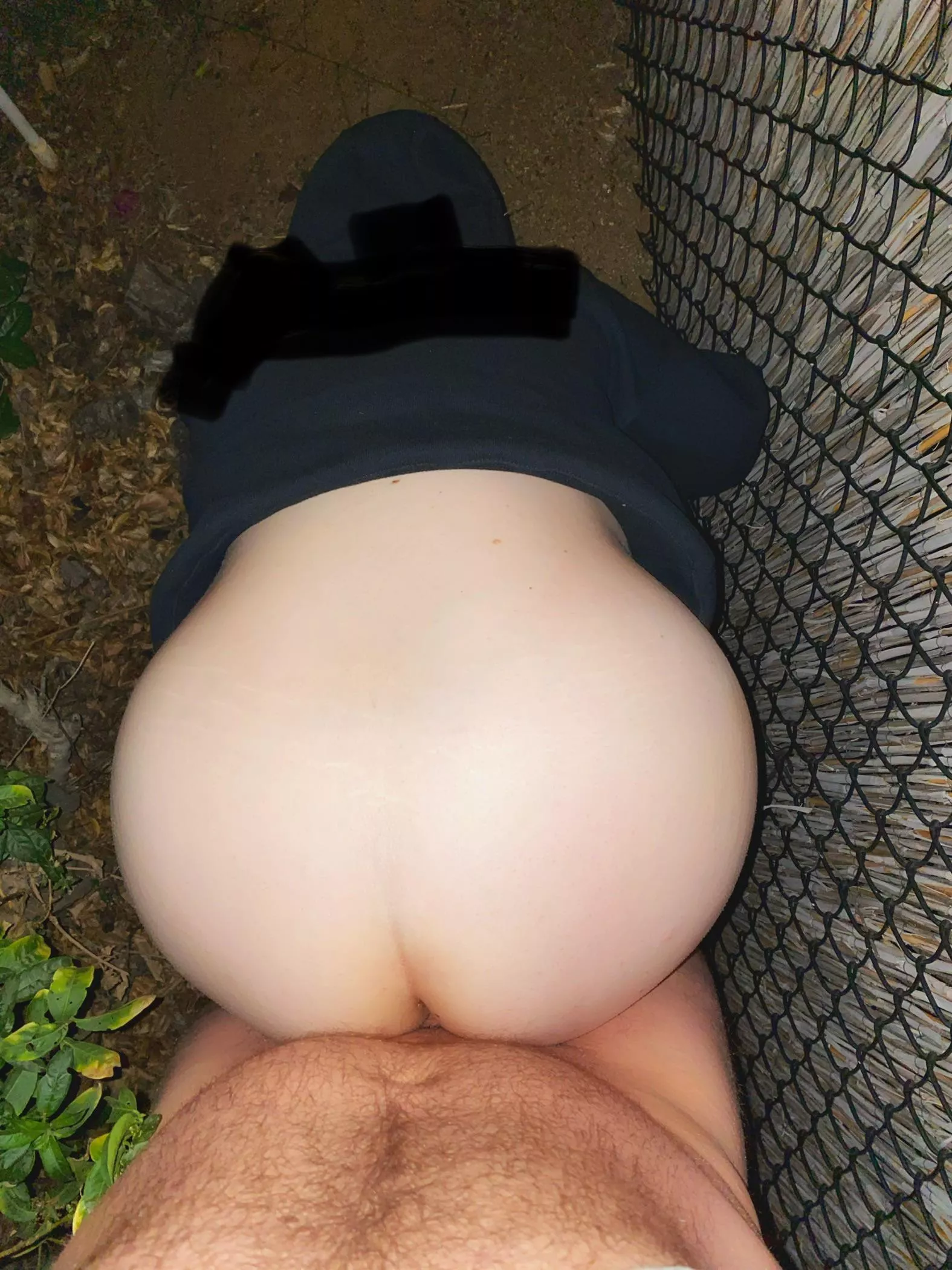 Got horny while we were out for a walk and ended up fucking behind a bush in someoneâ€™s front yard! (OC)