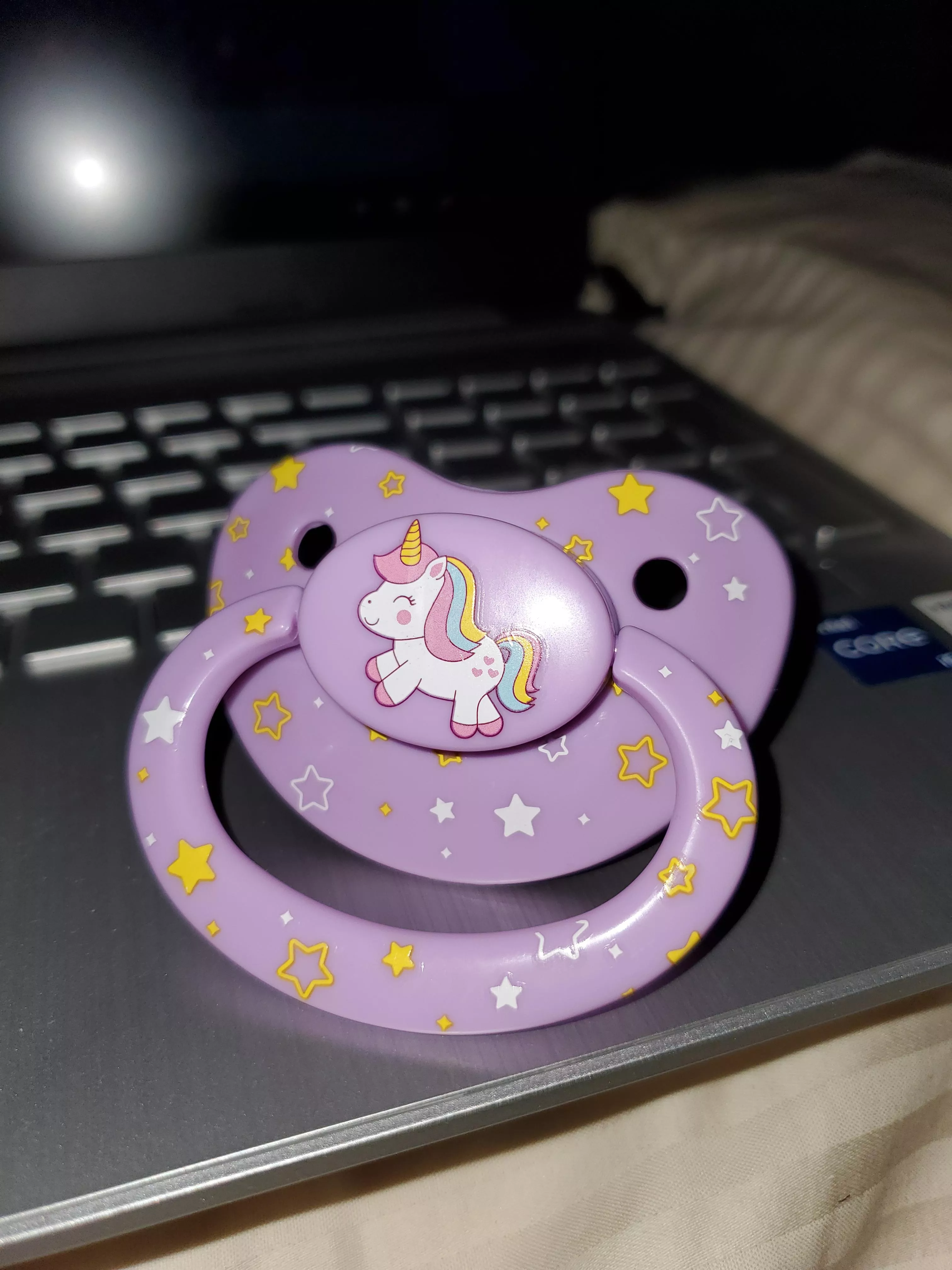 Got my first binky/pacifier a few days ago!