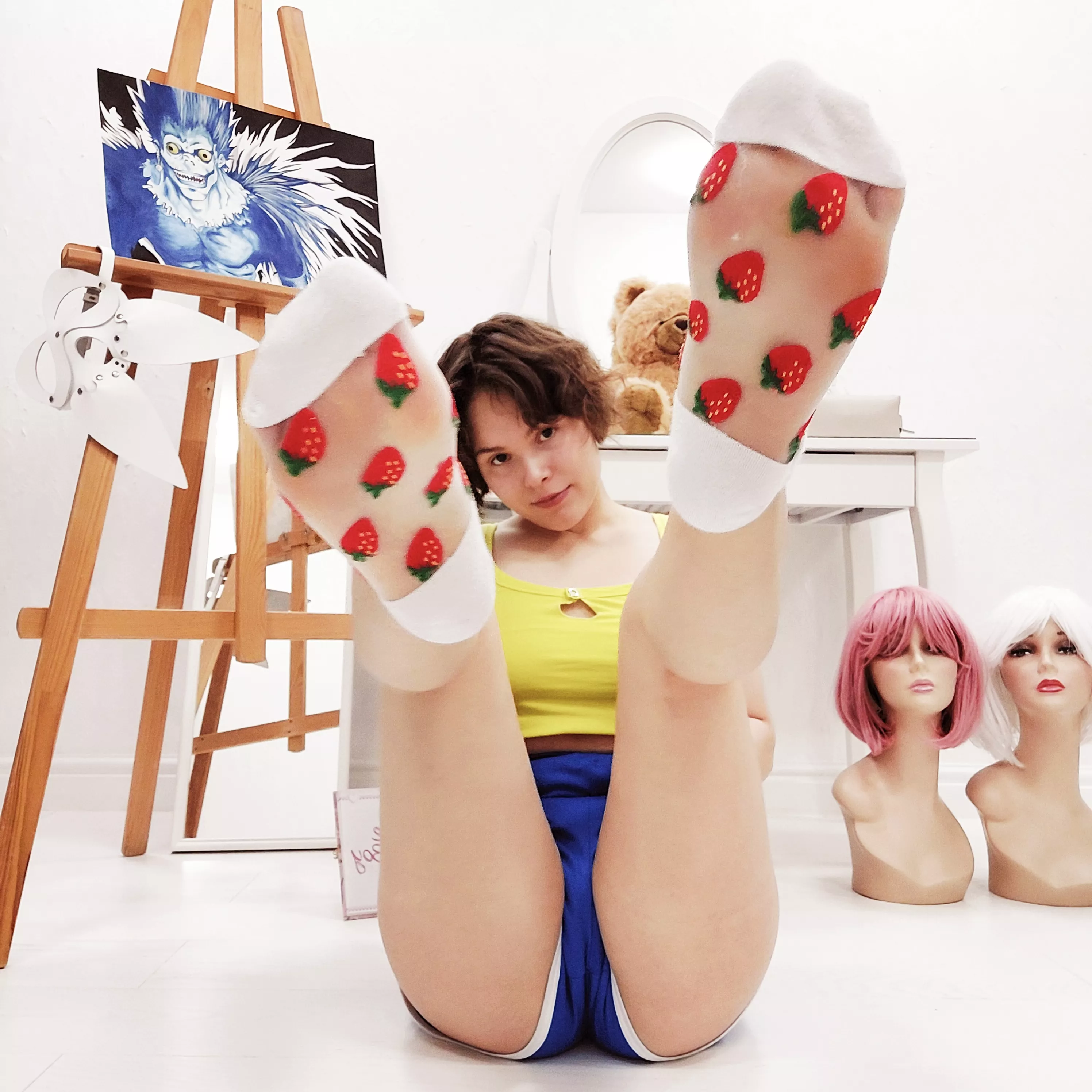 Got sexy hinting strawberry socks 😏