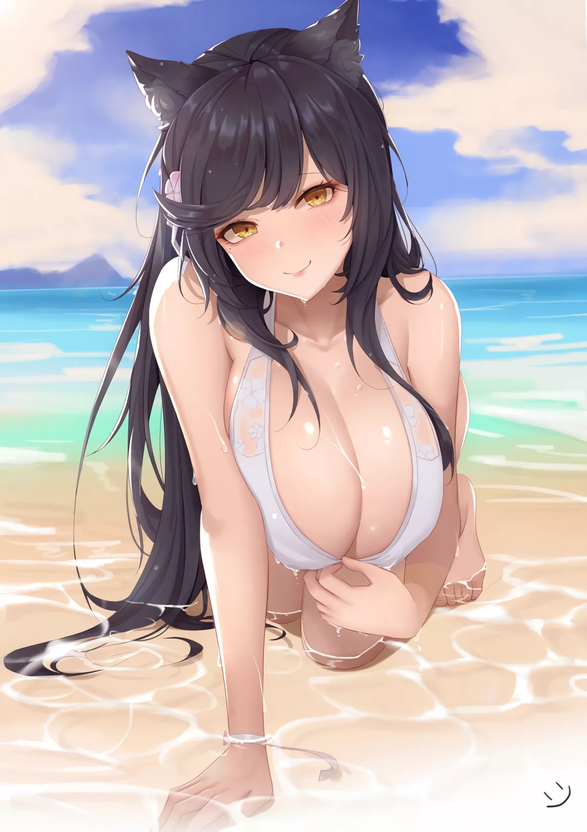 Gripping white bikini [Azur Lane]