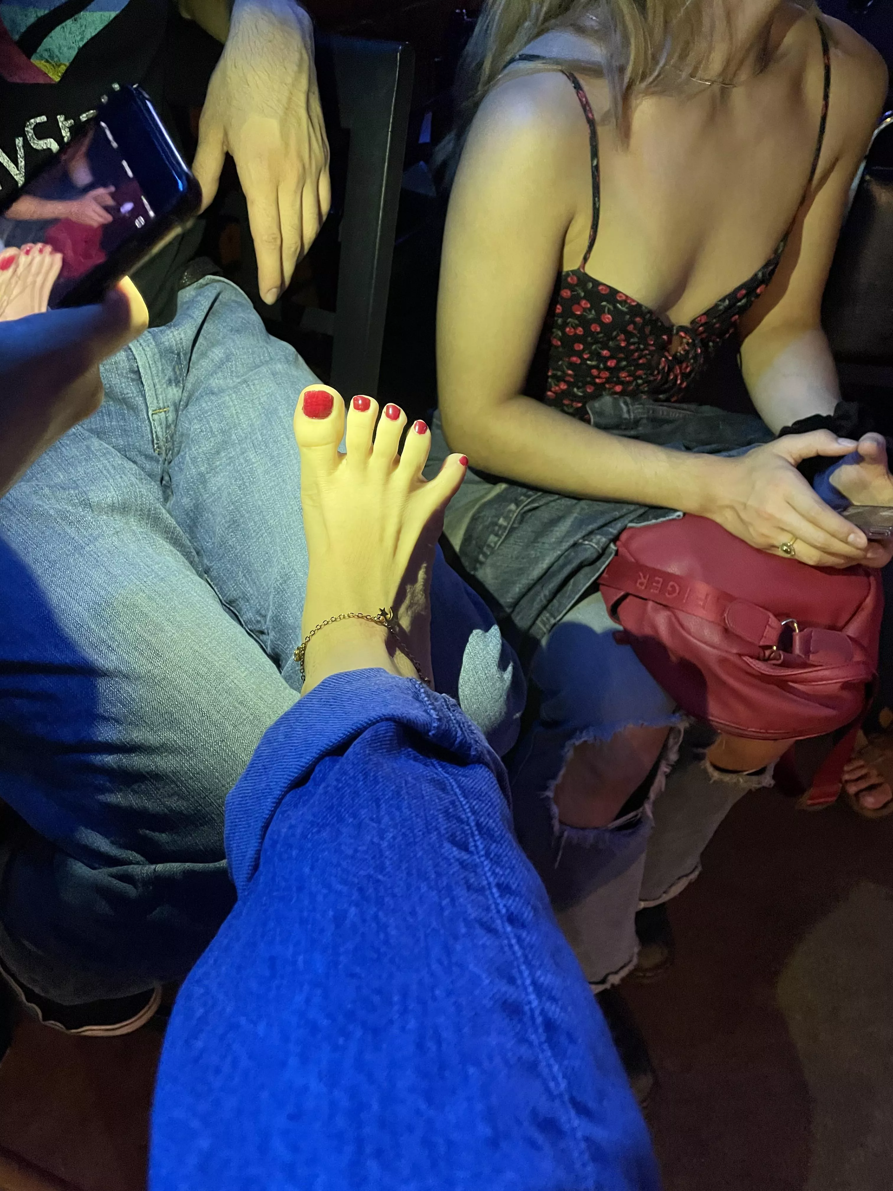 Guy at the bar told me I had nice feet so I let him take a pic