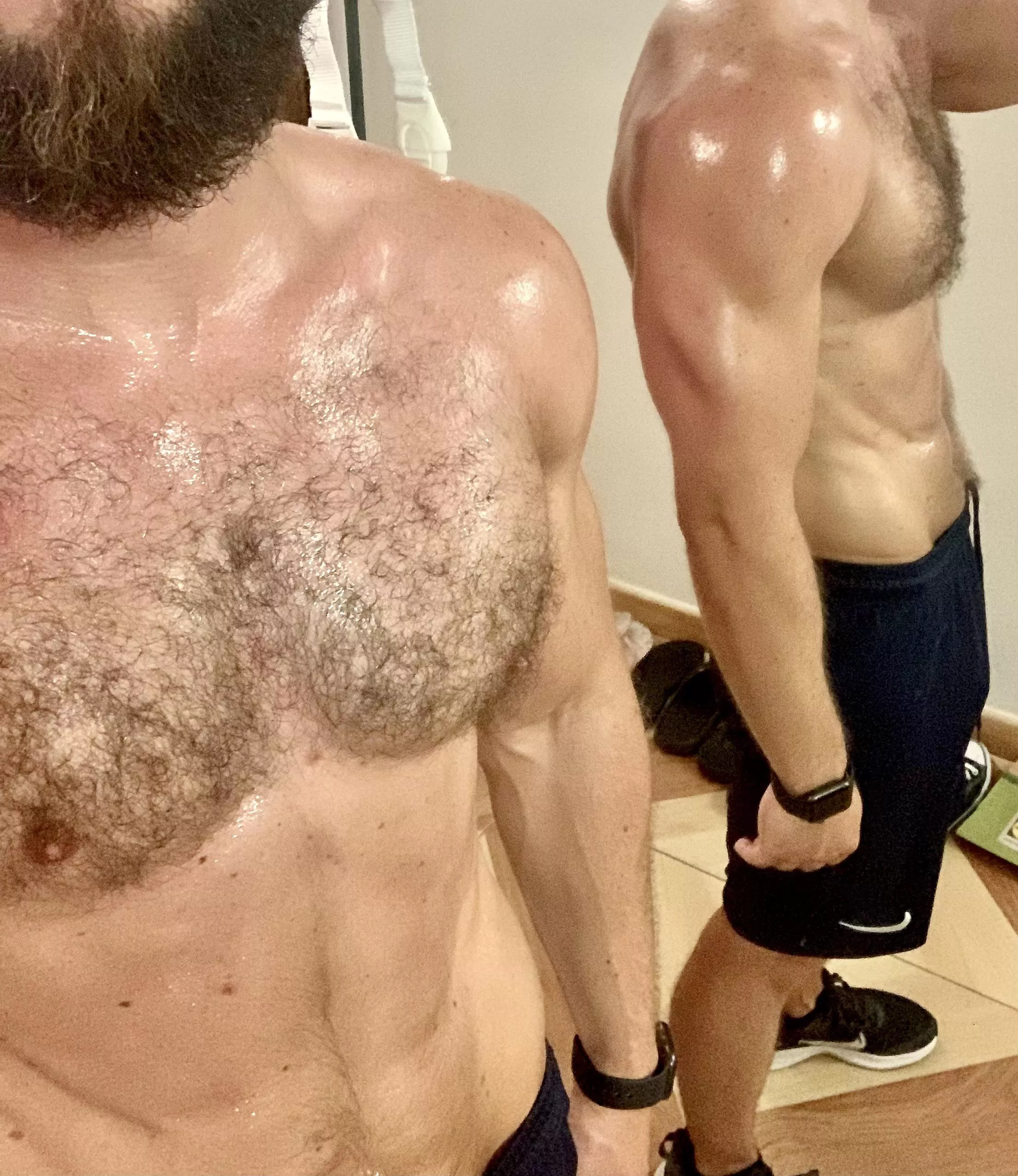 Hairy and sweaty