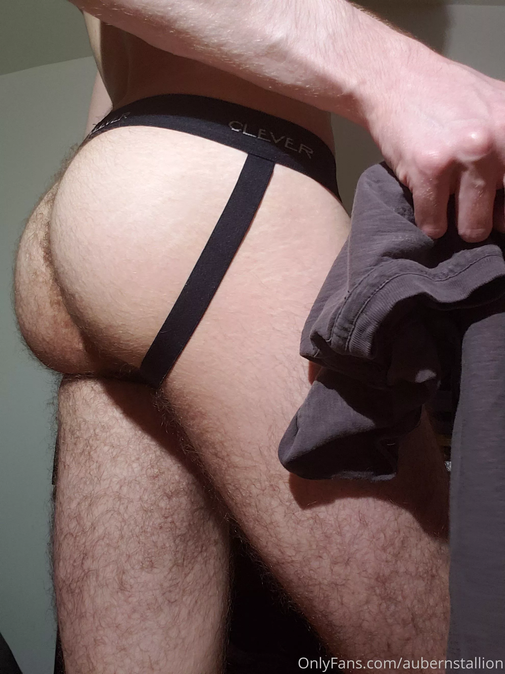 Hairy ginger buns in jockstrap!