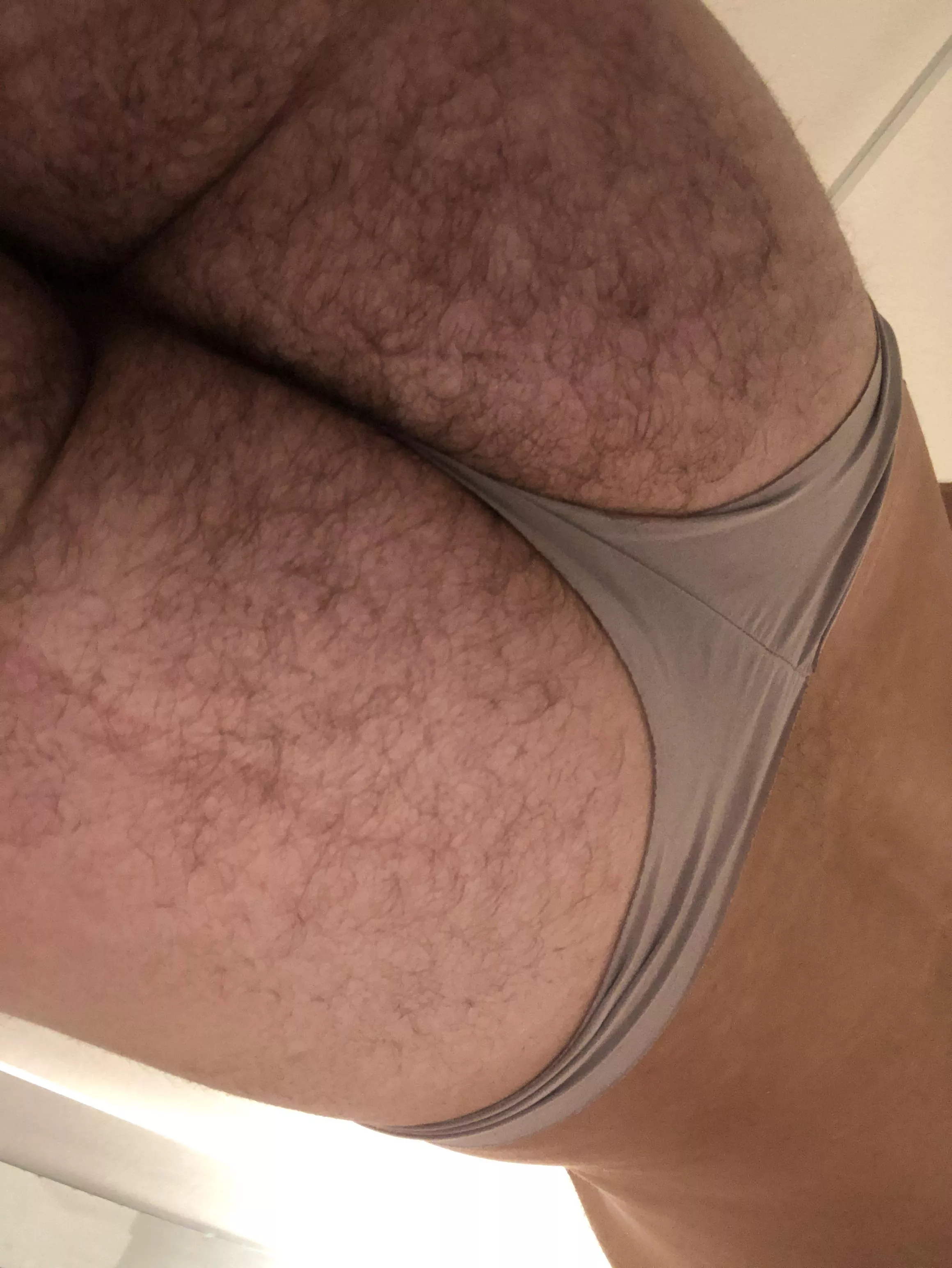 Hairy man ass in panties cumming at ya! ðŸ‘ŠðŸ¼