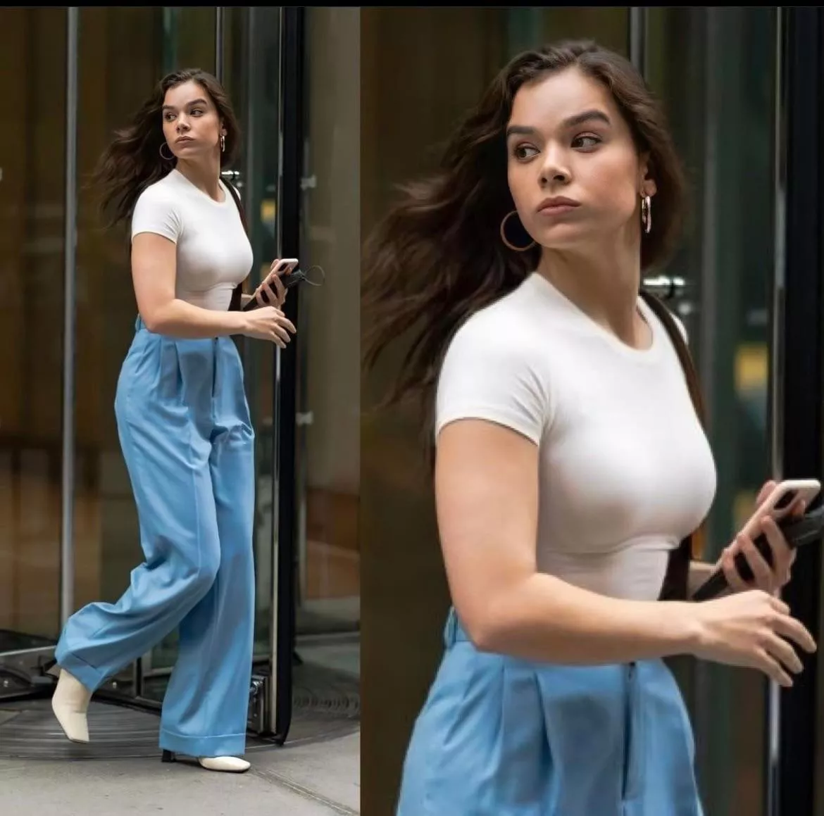 Haliee Steinfeld in a sexy tight t-shirt