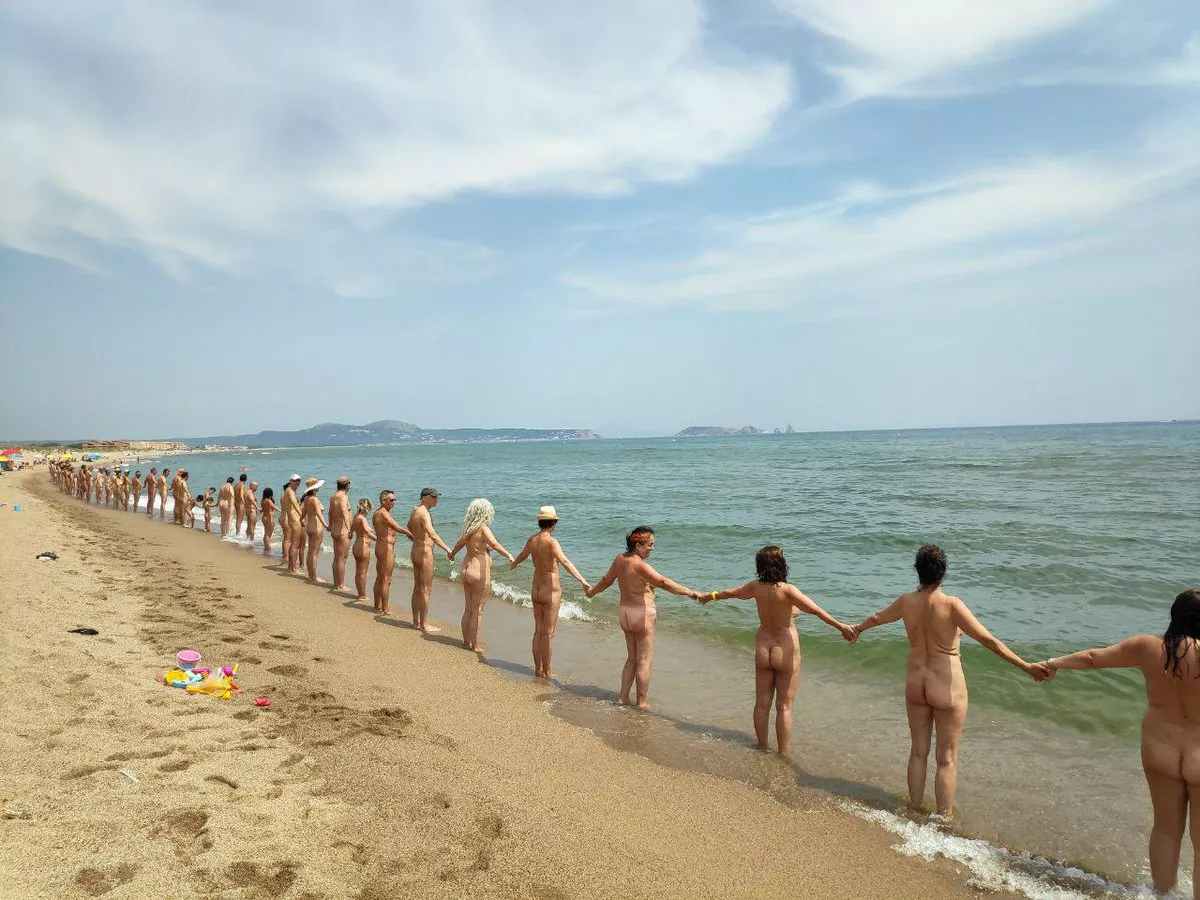 Hands Across Catalonia's 24 Nudist Beaches, July 7, 2019