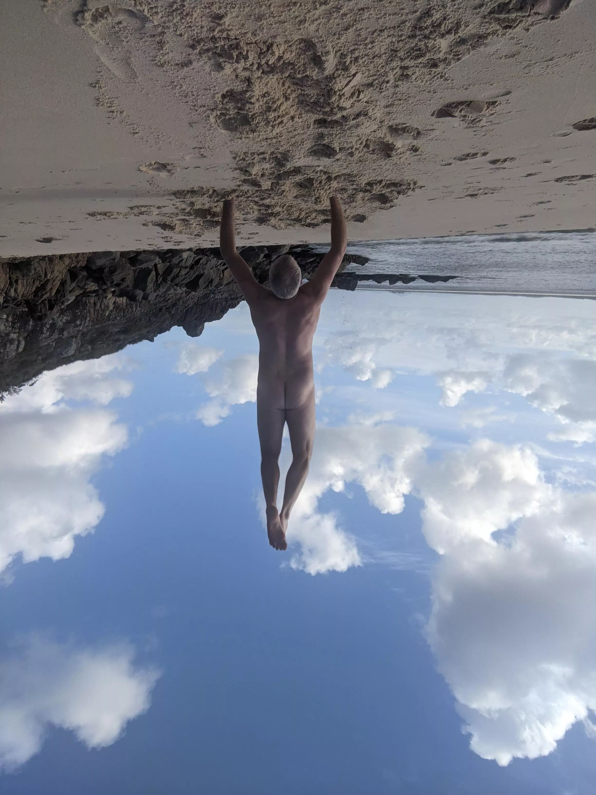 Handstand on Aussie beach