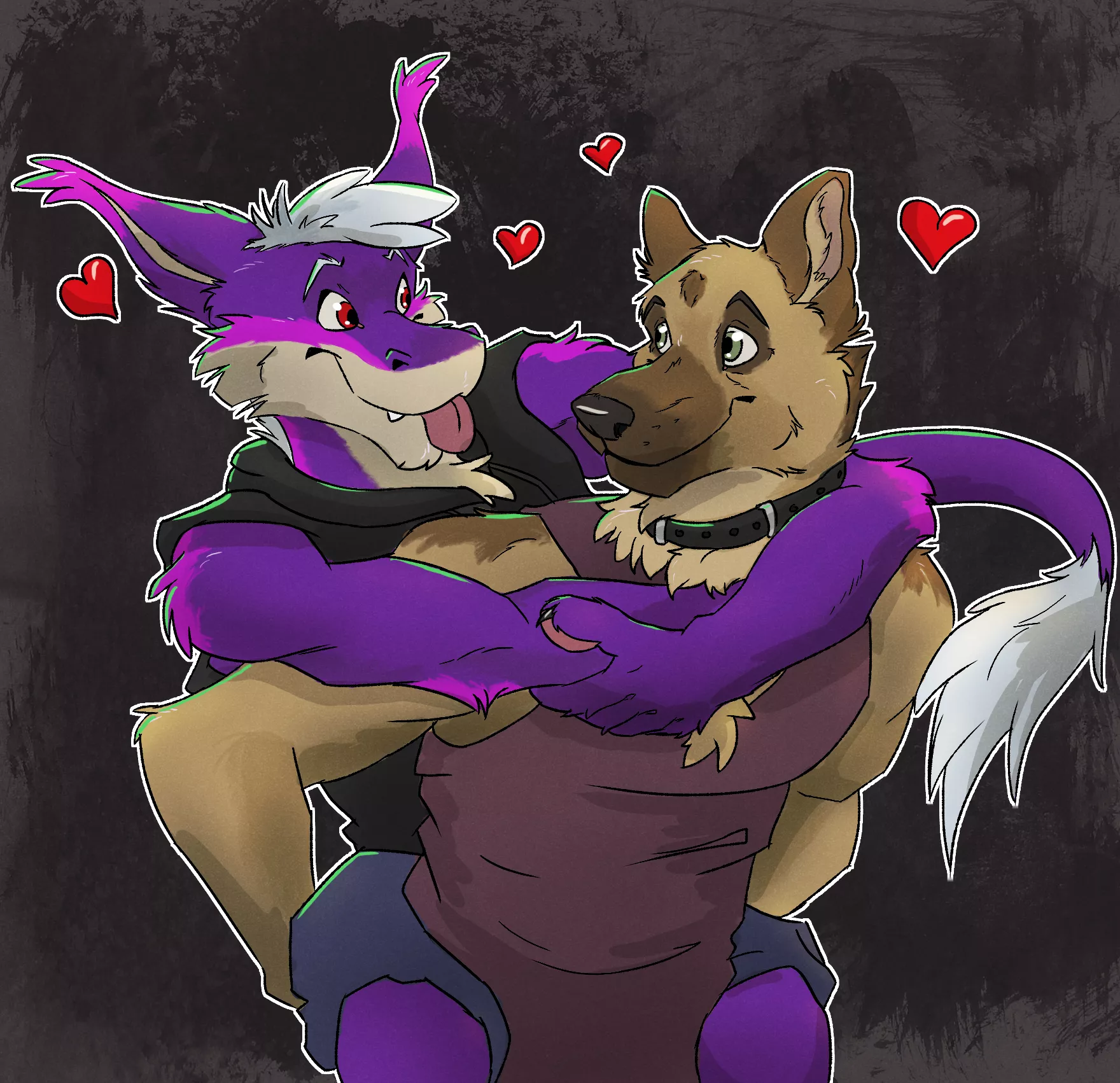 Happy birthday to my boyfriend! (art by me @SilverSabrewulf on Twitter)