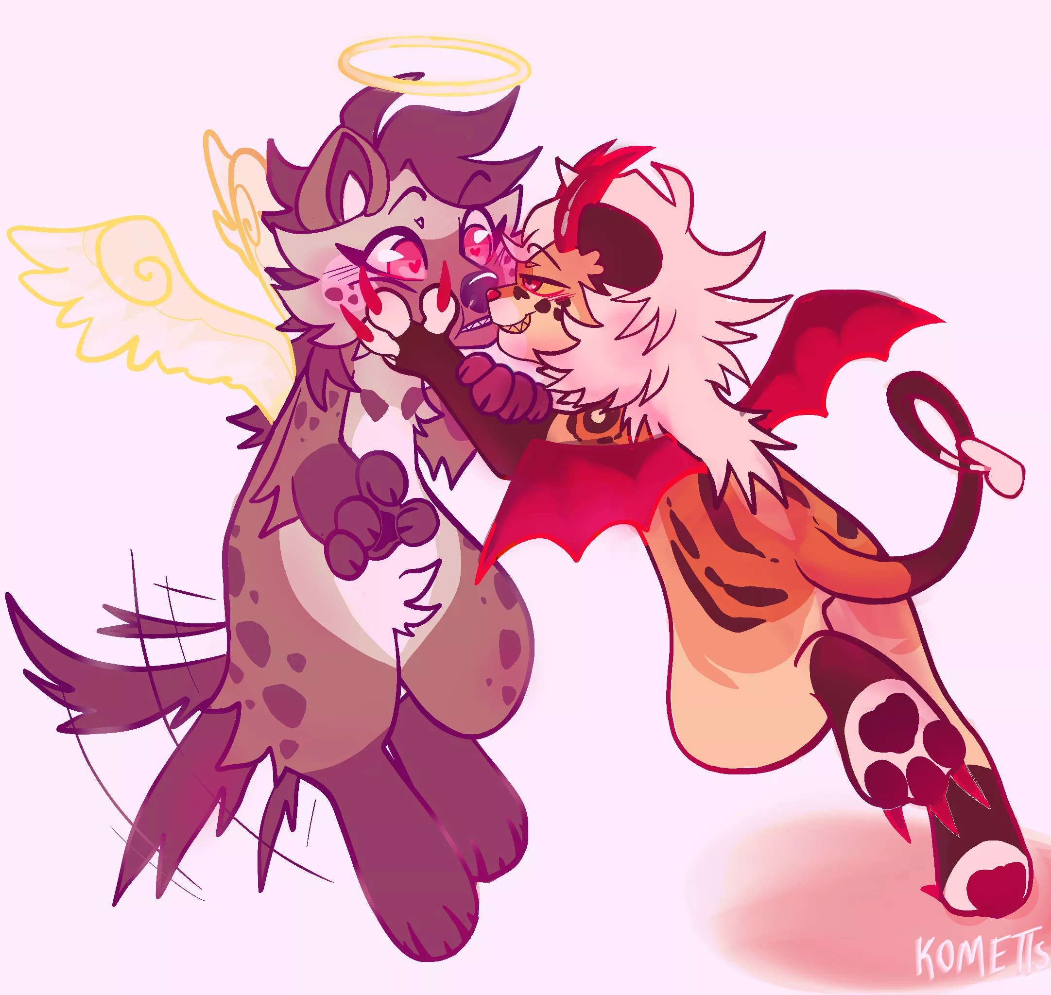 Happy early Halloween!! ♡♡ did a drawing of me and my yeen boyf for spooky month :>